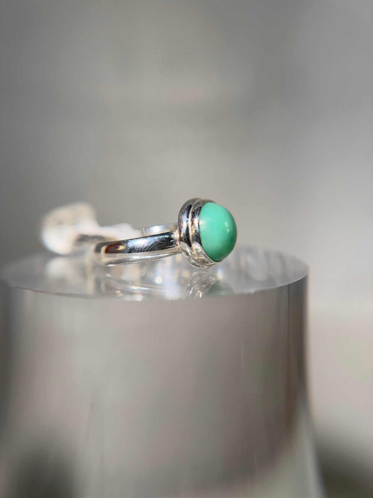 Chrysoprase Sterling Silver Ring Size 7