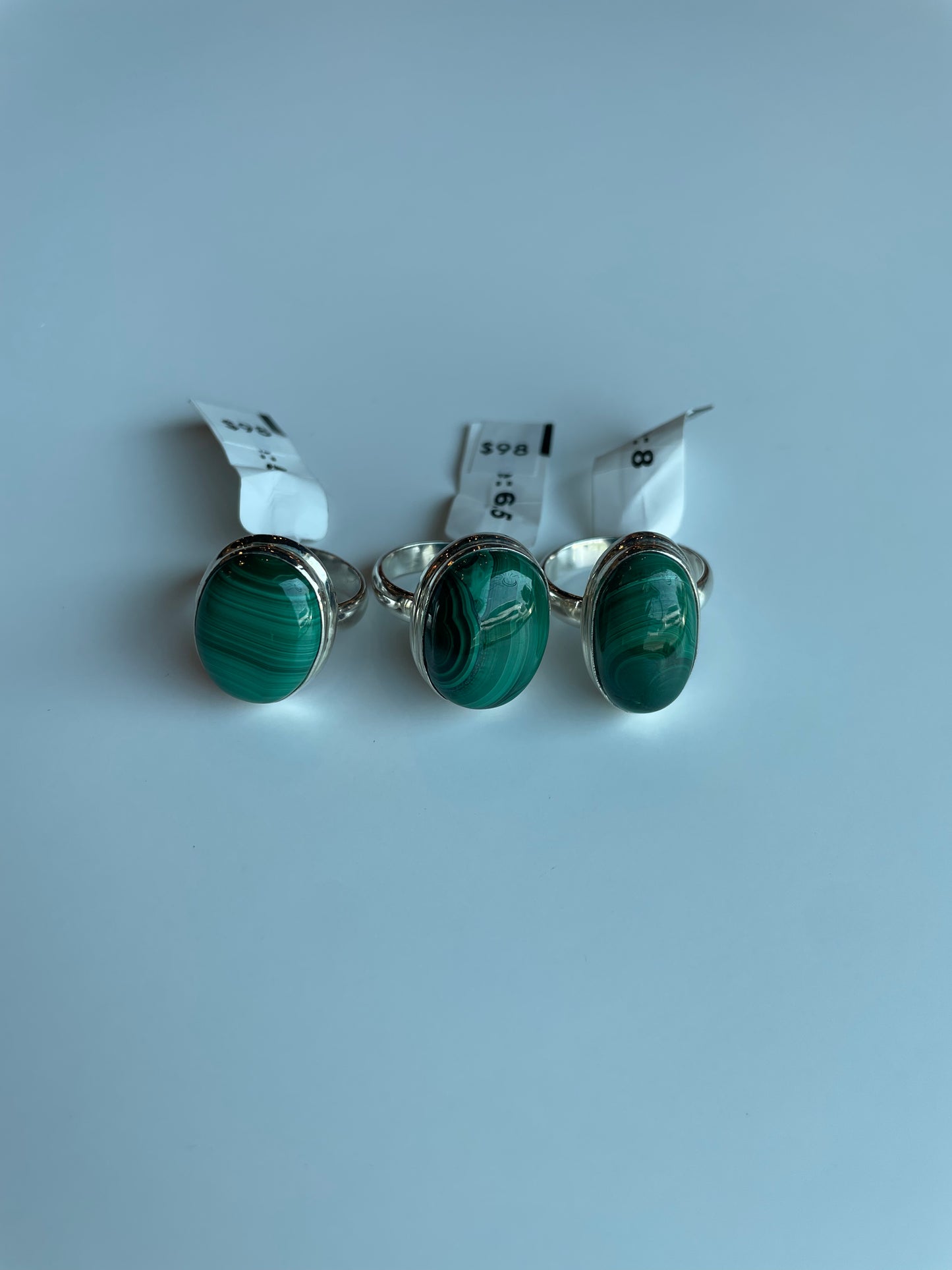 Malachite Rings - Sterling Silver .925