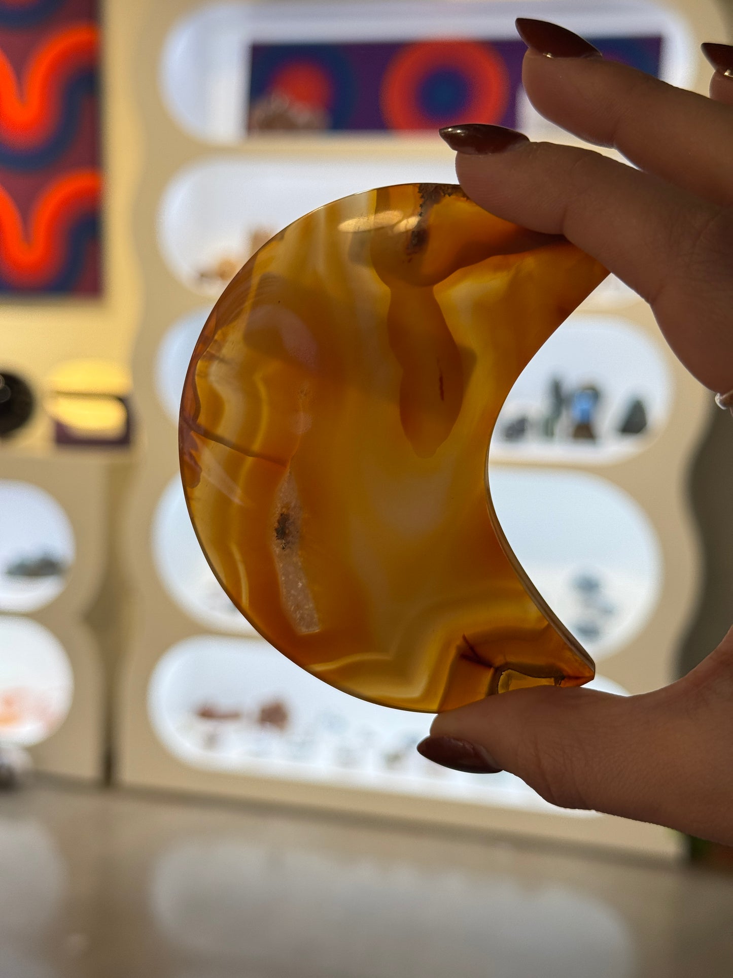 Indonesia Carnelian Crescent Moon