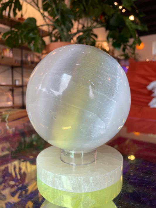 Large Selenite Sphere - Luna Metaphysical