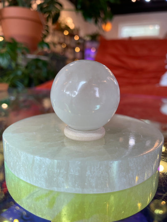 Mini Selenite Orb - Luna Metaphysical