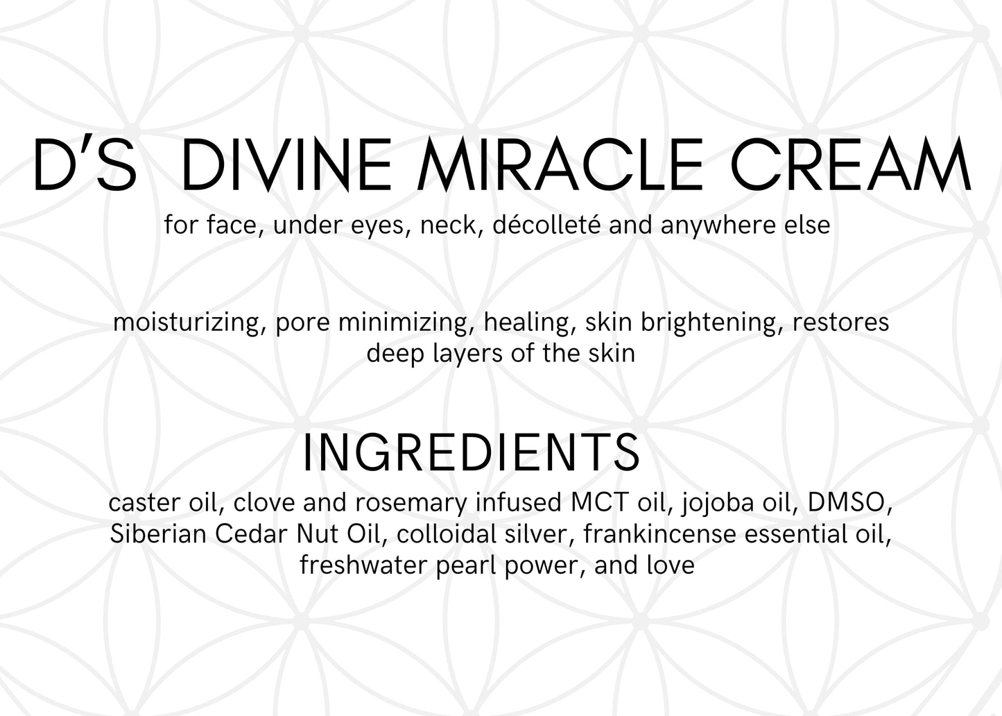 D’s Divine Miracle Cream