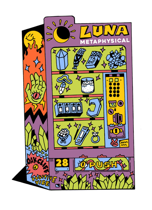 Luna Vending Machine Sticker - Luna Metaphysical