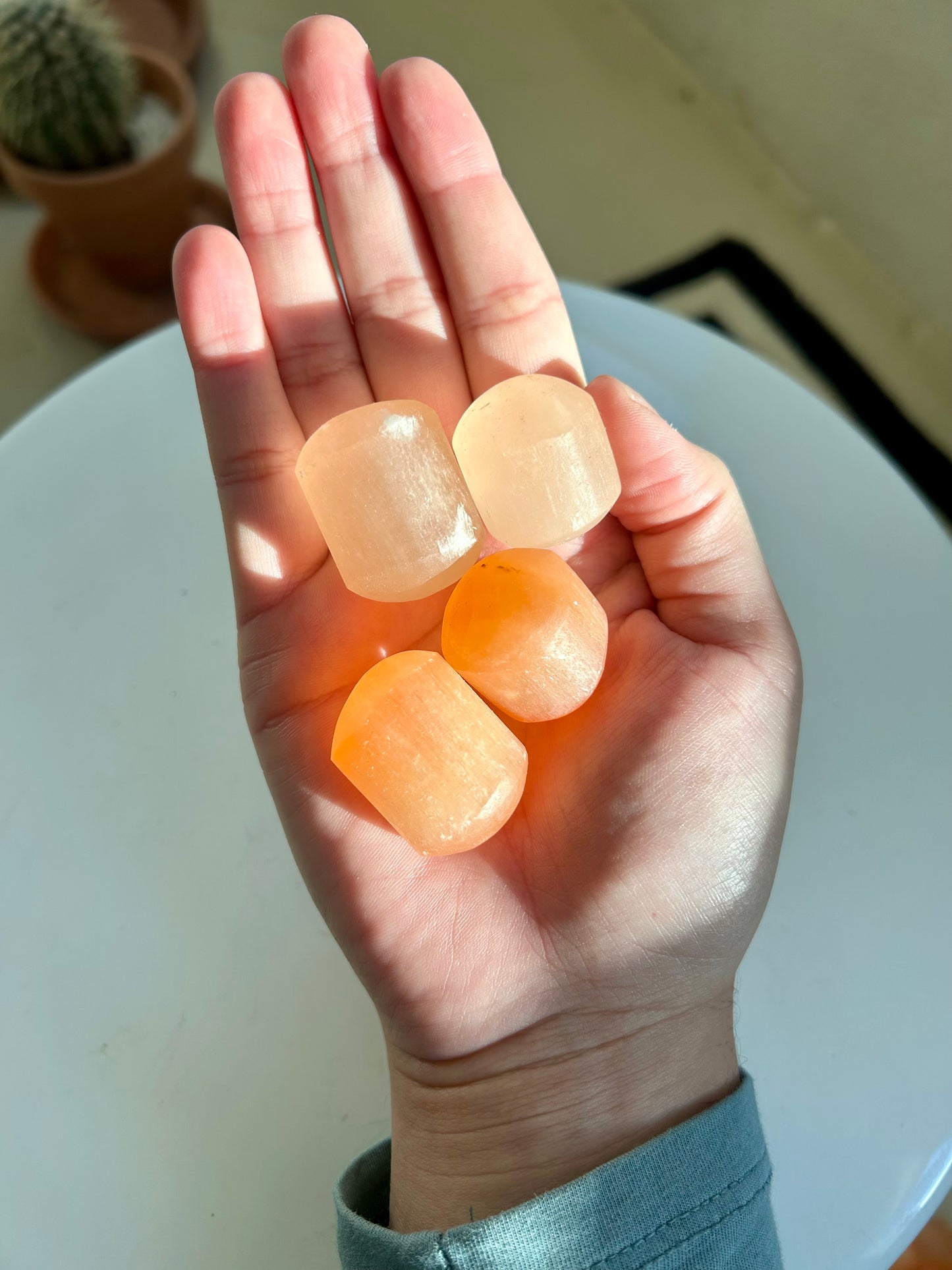 Peach Selenite Marshmallow