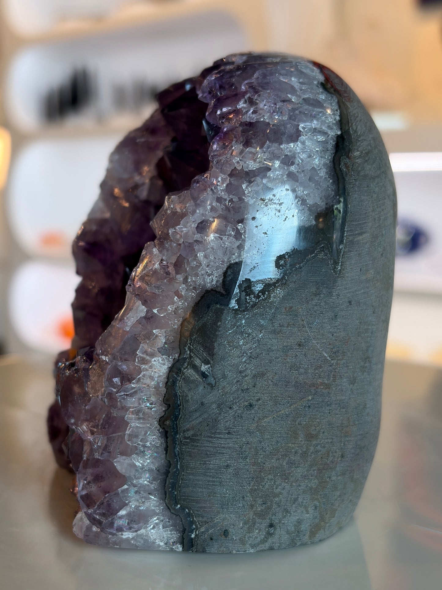High Grade Large Amethyst Cut Base AC08