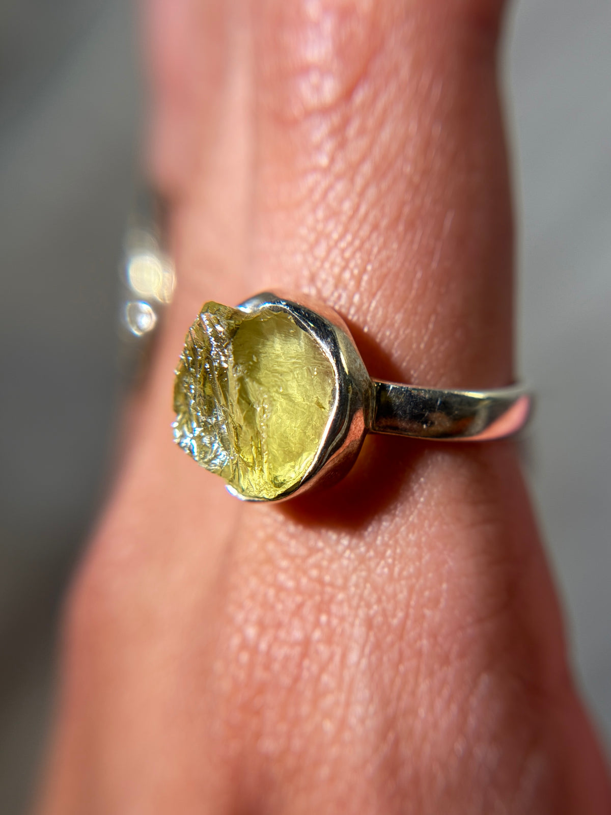 Lemon Topaz Sterling Silver Ring Size 7