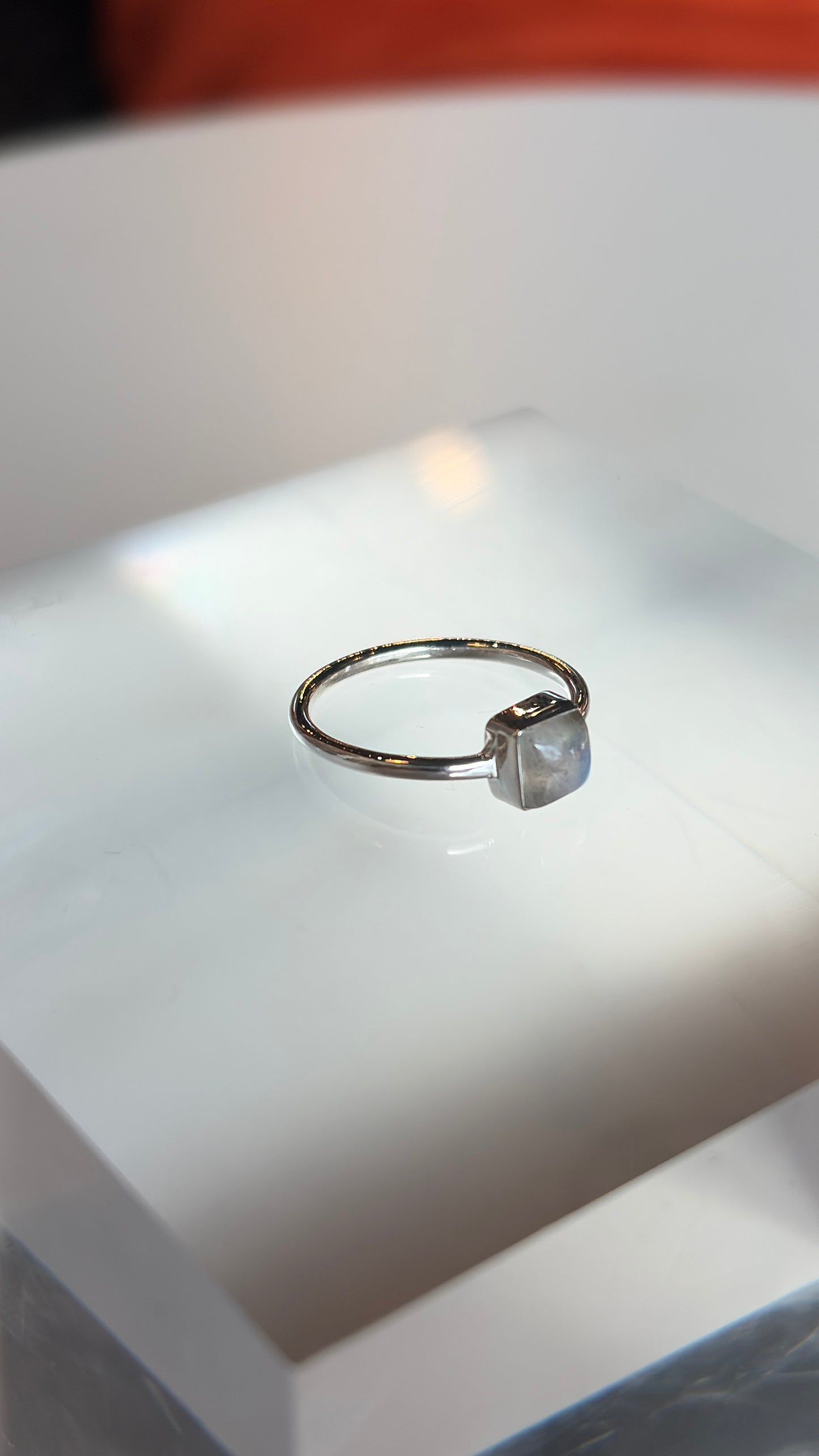 Rainbow Moonstone Ring Size 10