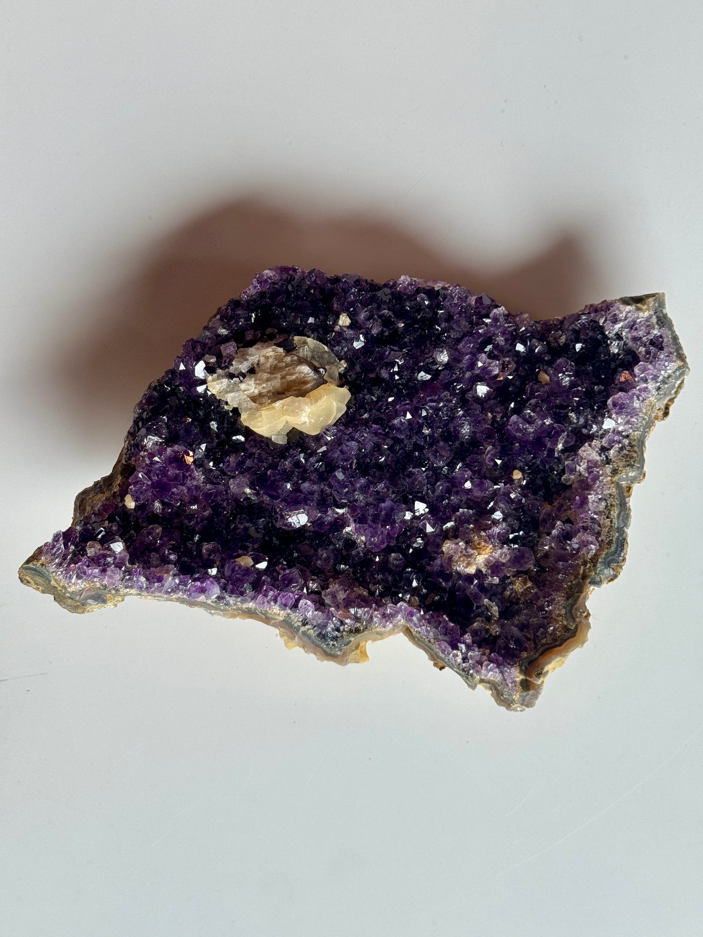 Amethyst Cluster with Calcite
