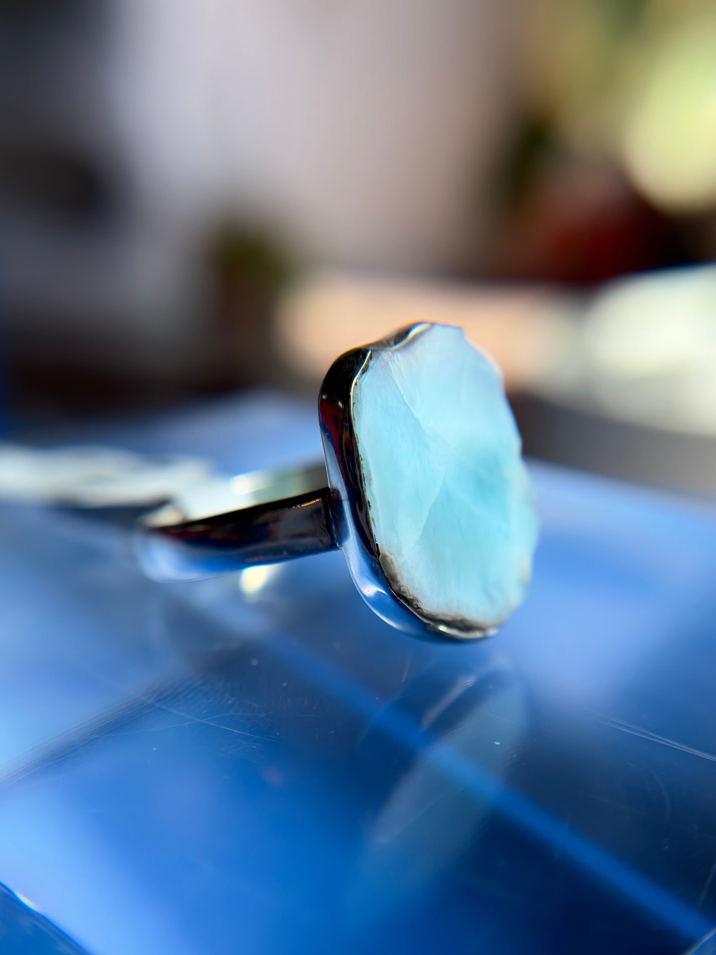 Larimar Ring Size 11 Sterling Silver