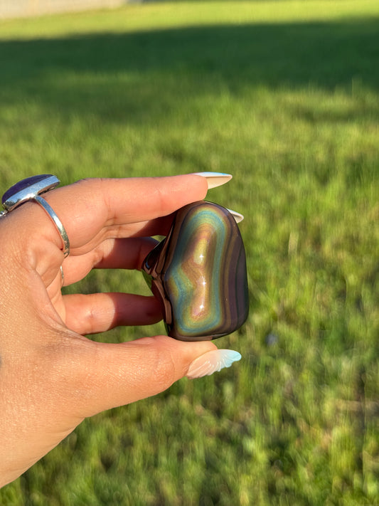 High Grade Rainbow Obsidian Polished Freeform 📍 Mexico