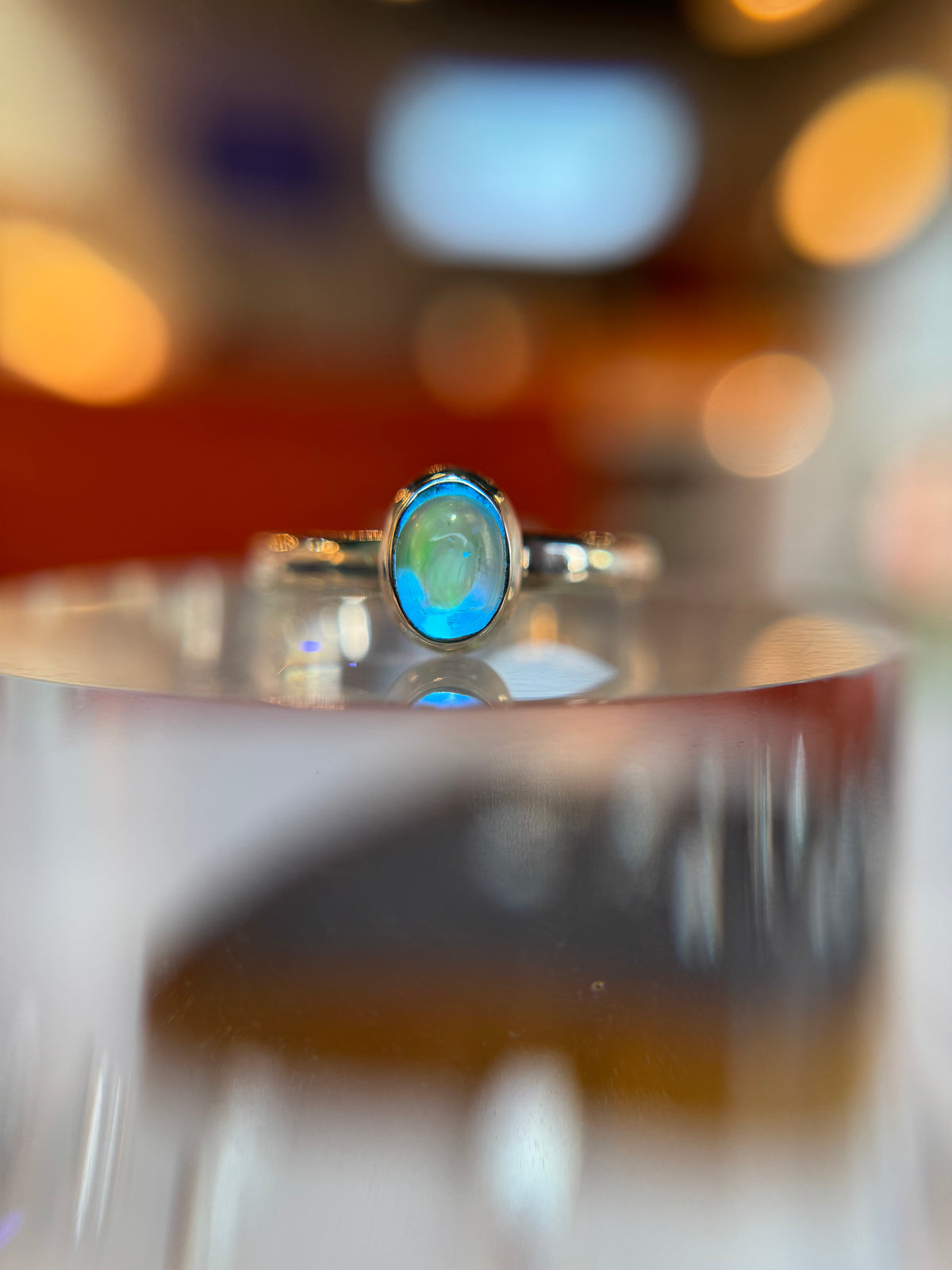 Hyalite Opal Ring Size 9