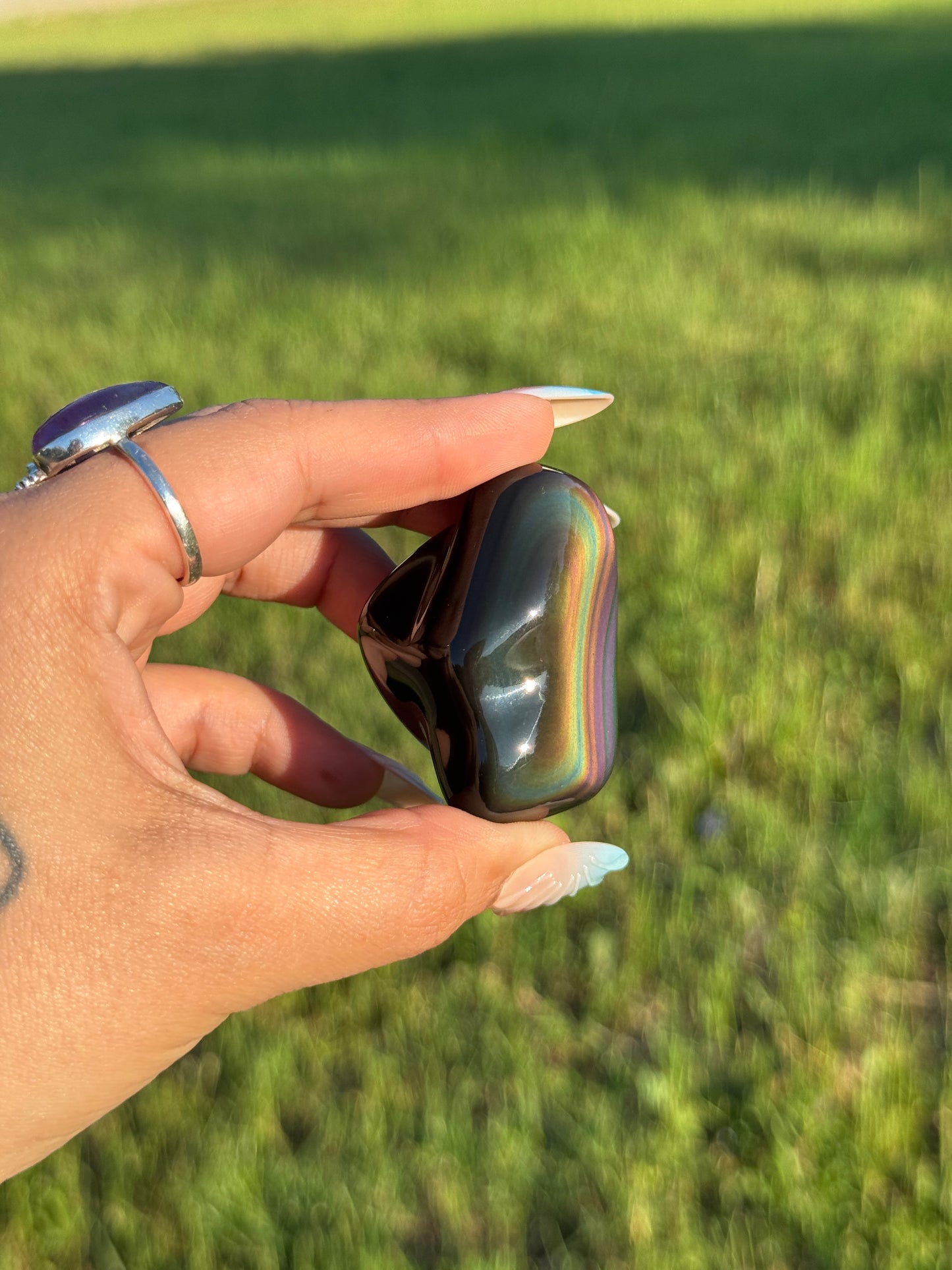 High Grade Rainbow Obsidian Polished Freeform 📍 Mexico