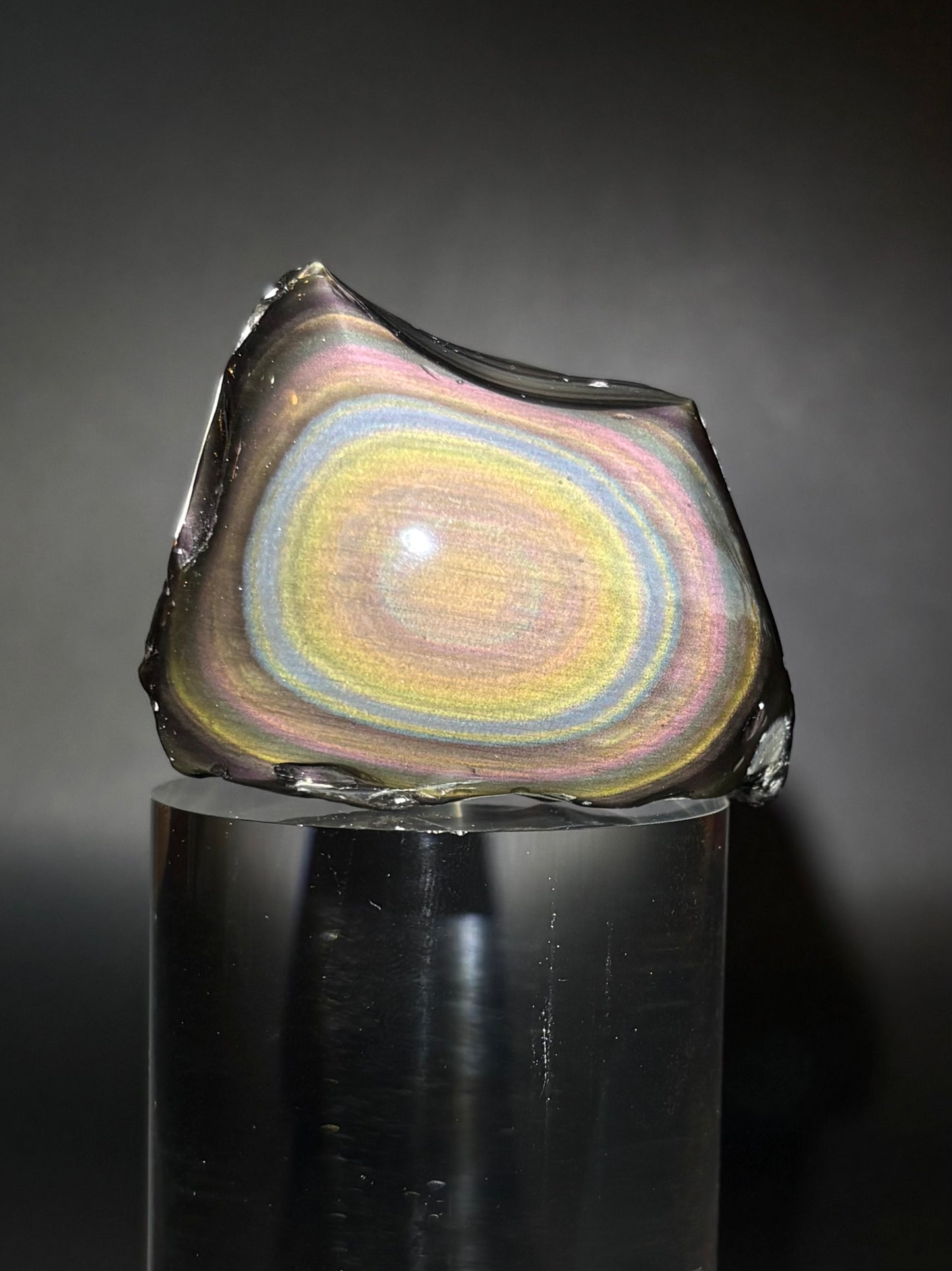 Half Polished Rainbow Obsidian