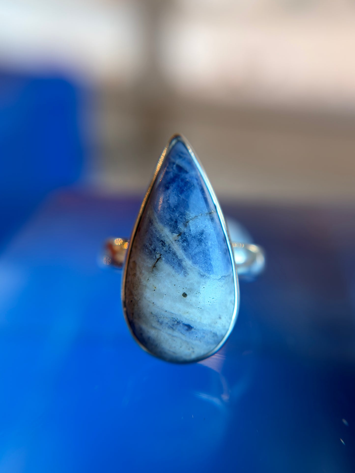 Sodalite Ring Size 7 Sterling Silver