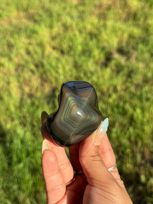 High Grade Rainbow Obsidian Polished Freeform from Mexico | RO-7