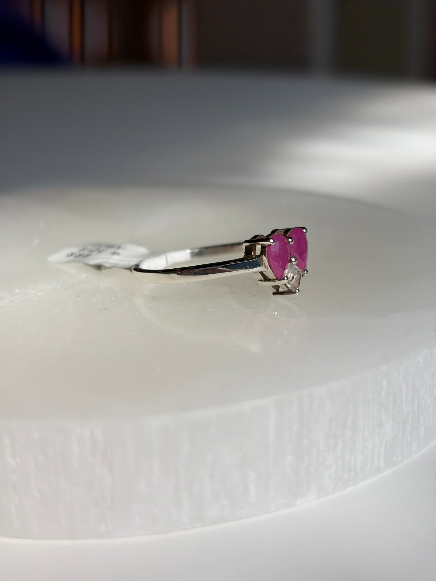 Ruby Ring Size 9 - Sterling Silver .925
