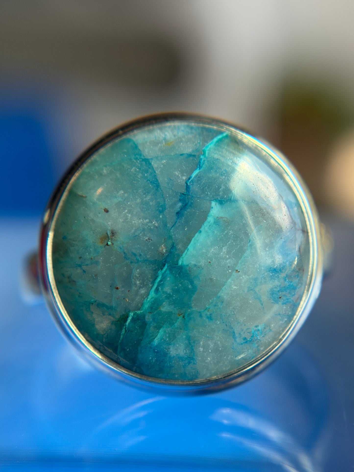 Shattuckite Ring Size 9 Sterling Silver