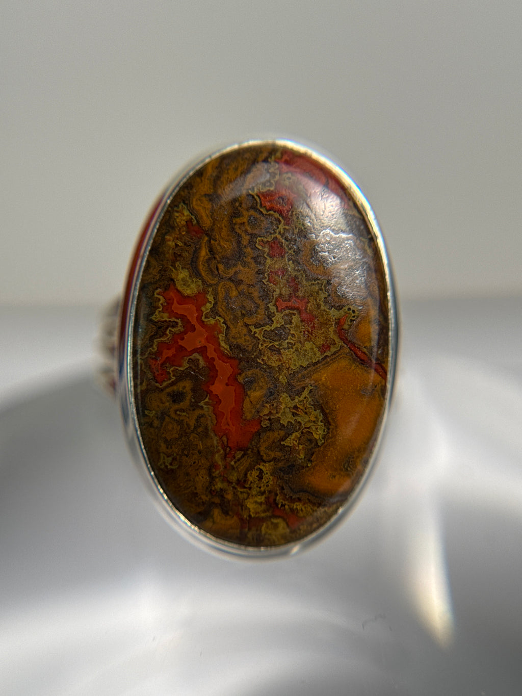 Seam Agate Ring Size 7