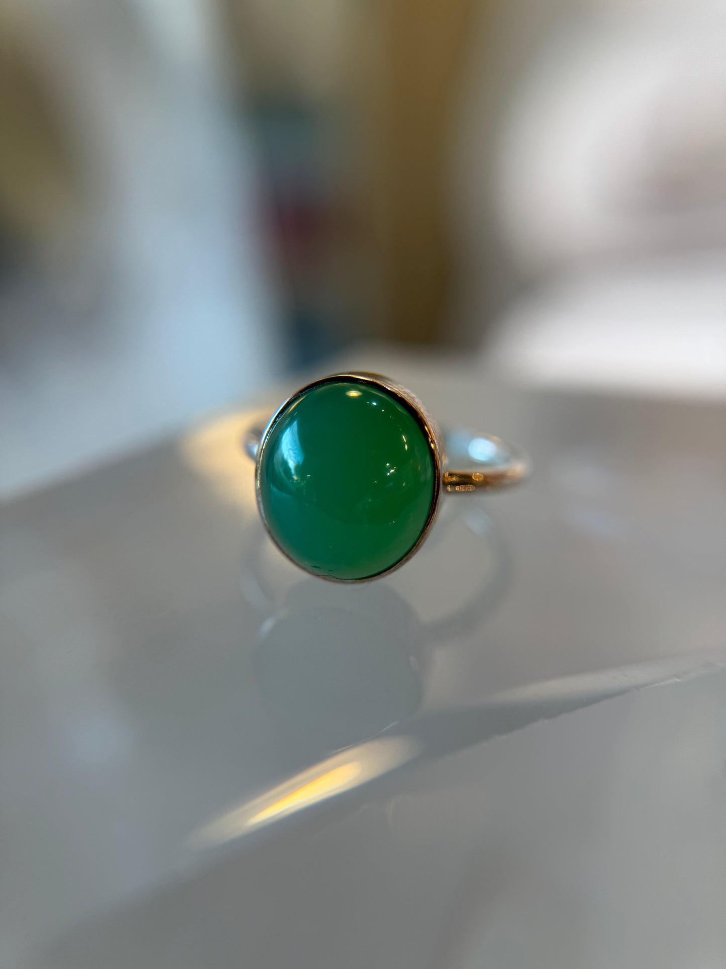 Chrysoprase Ring Size 7