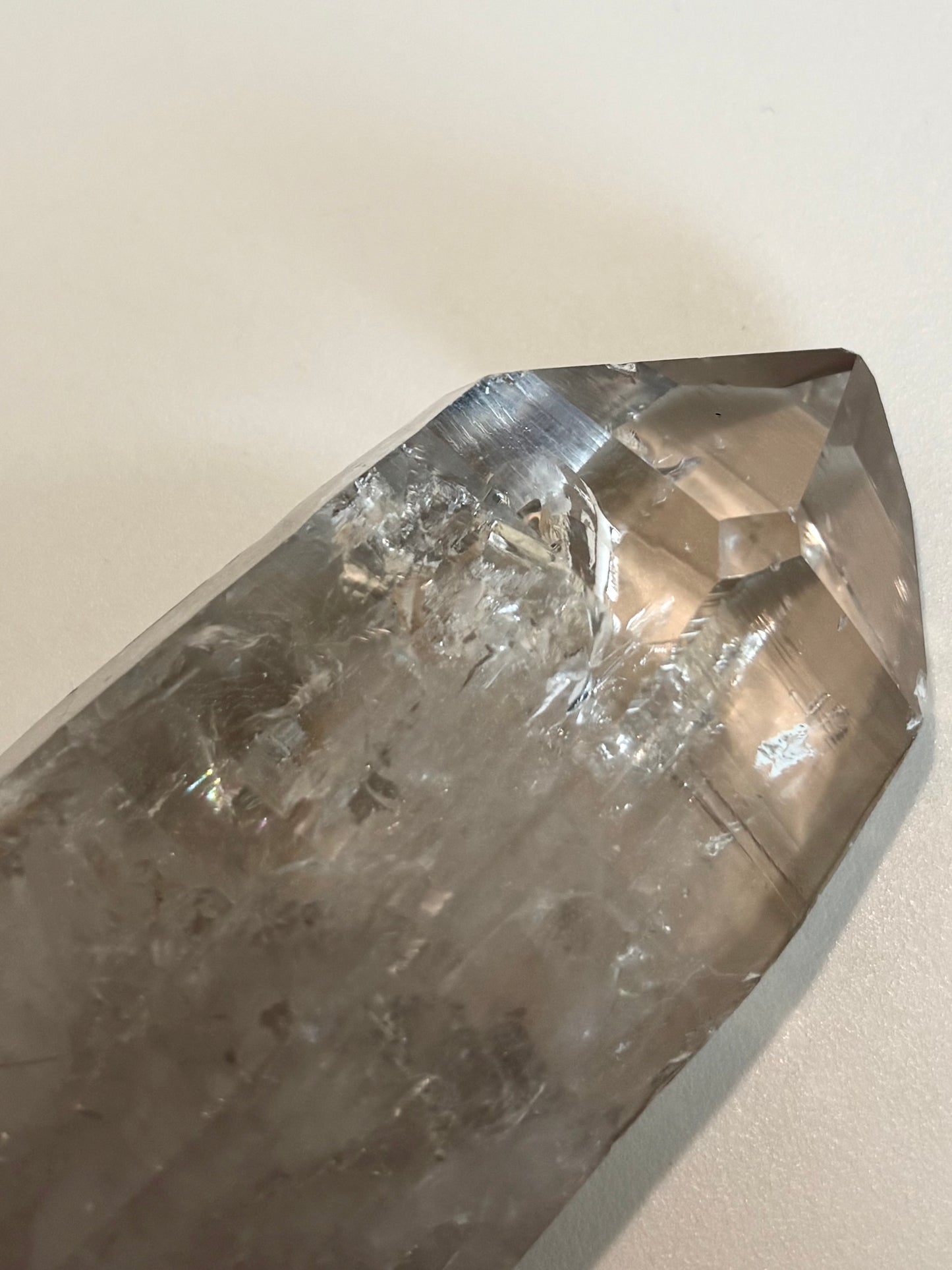 Lemurian Smoky Quartz Energy Grade Natural Point : Brazil