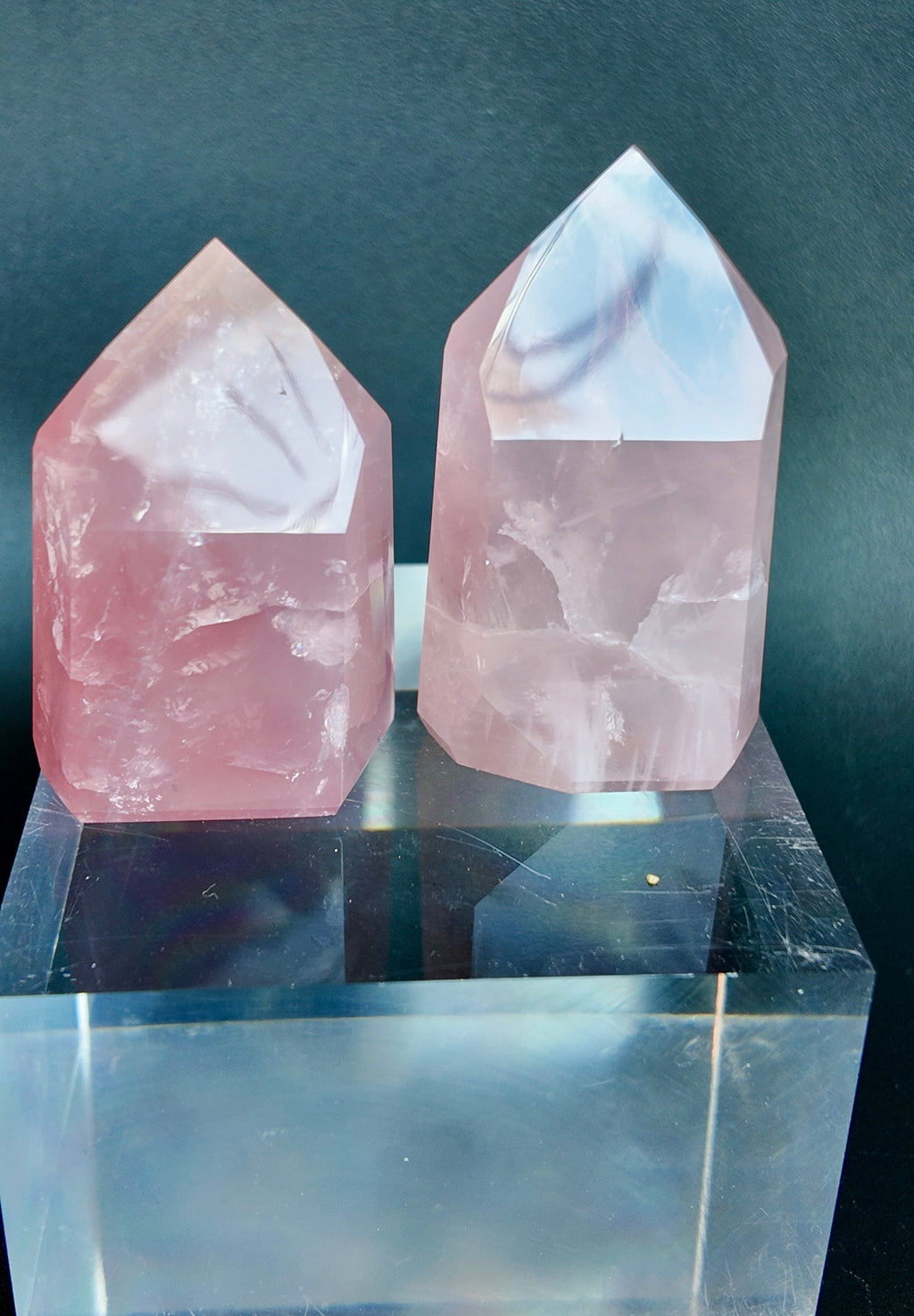 Mini Rose Quartz Tower- MRT4