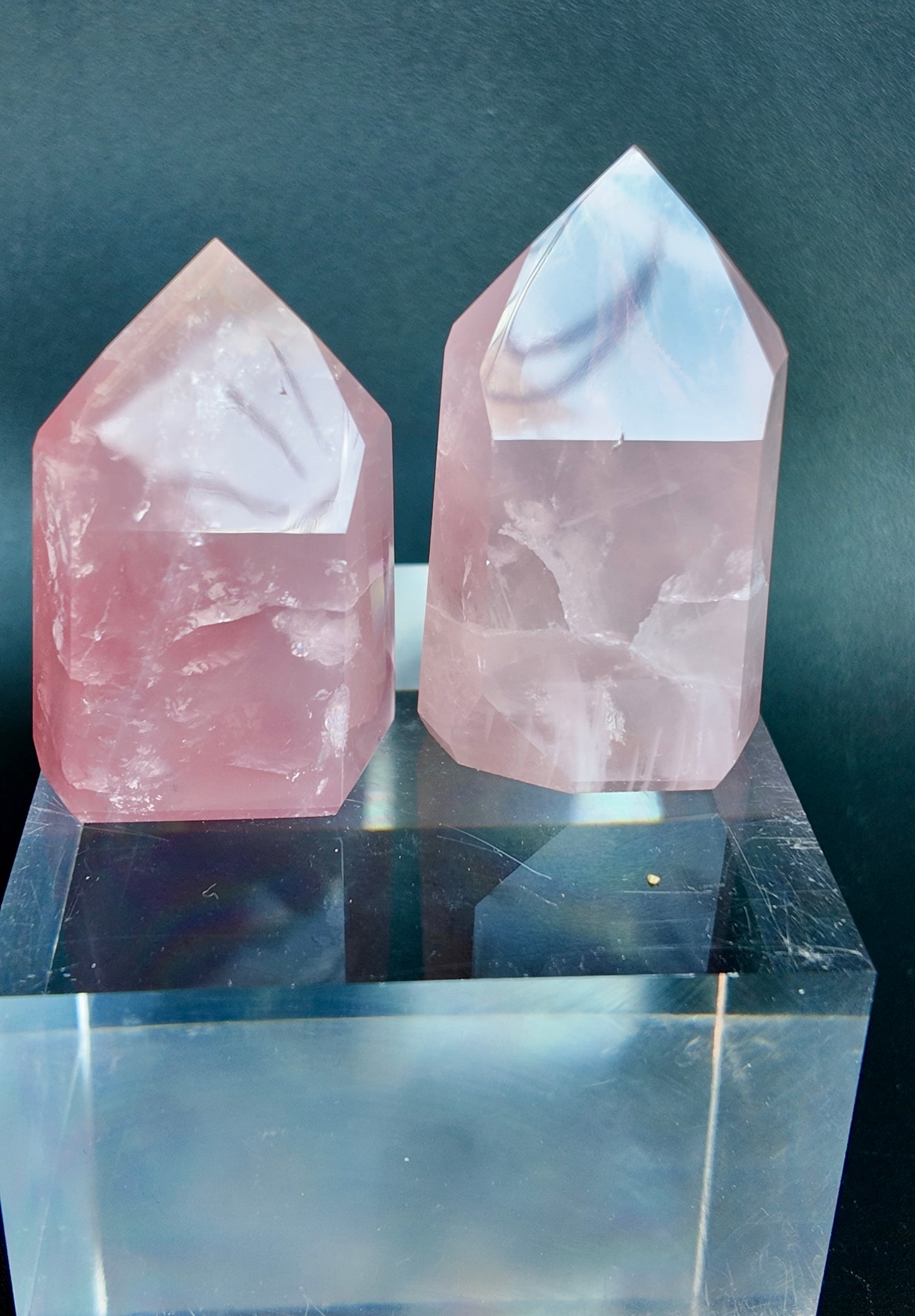 Mini Rose Quartz Tower- MRT4