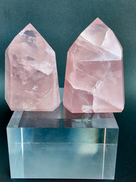 Mini Rose Quartz Tower- MRT5