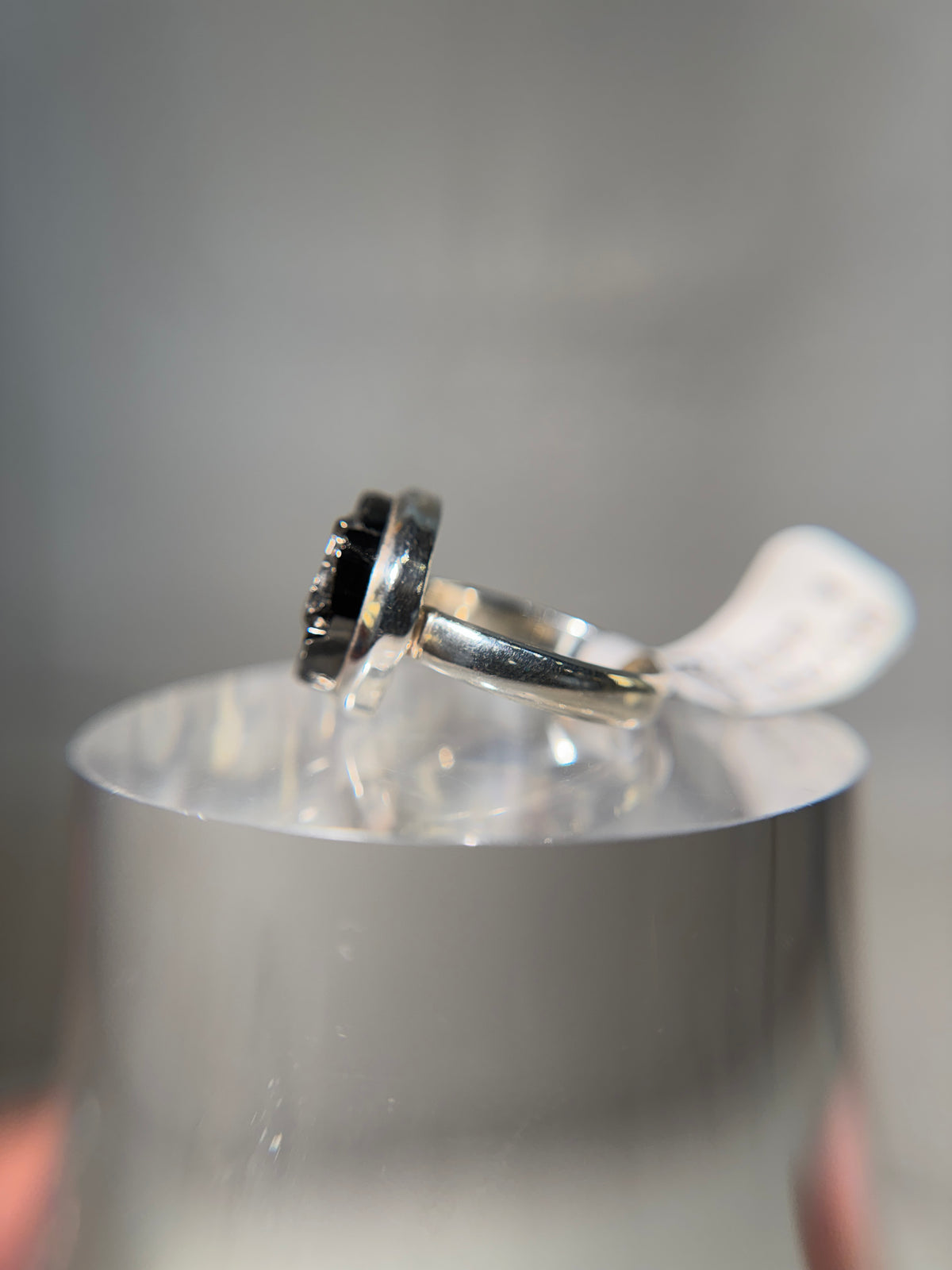 Shungite Sterling Silver Ring Size 6