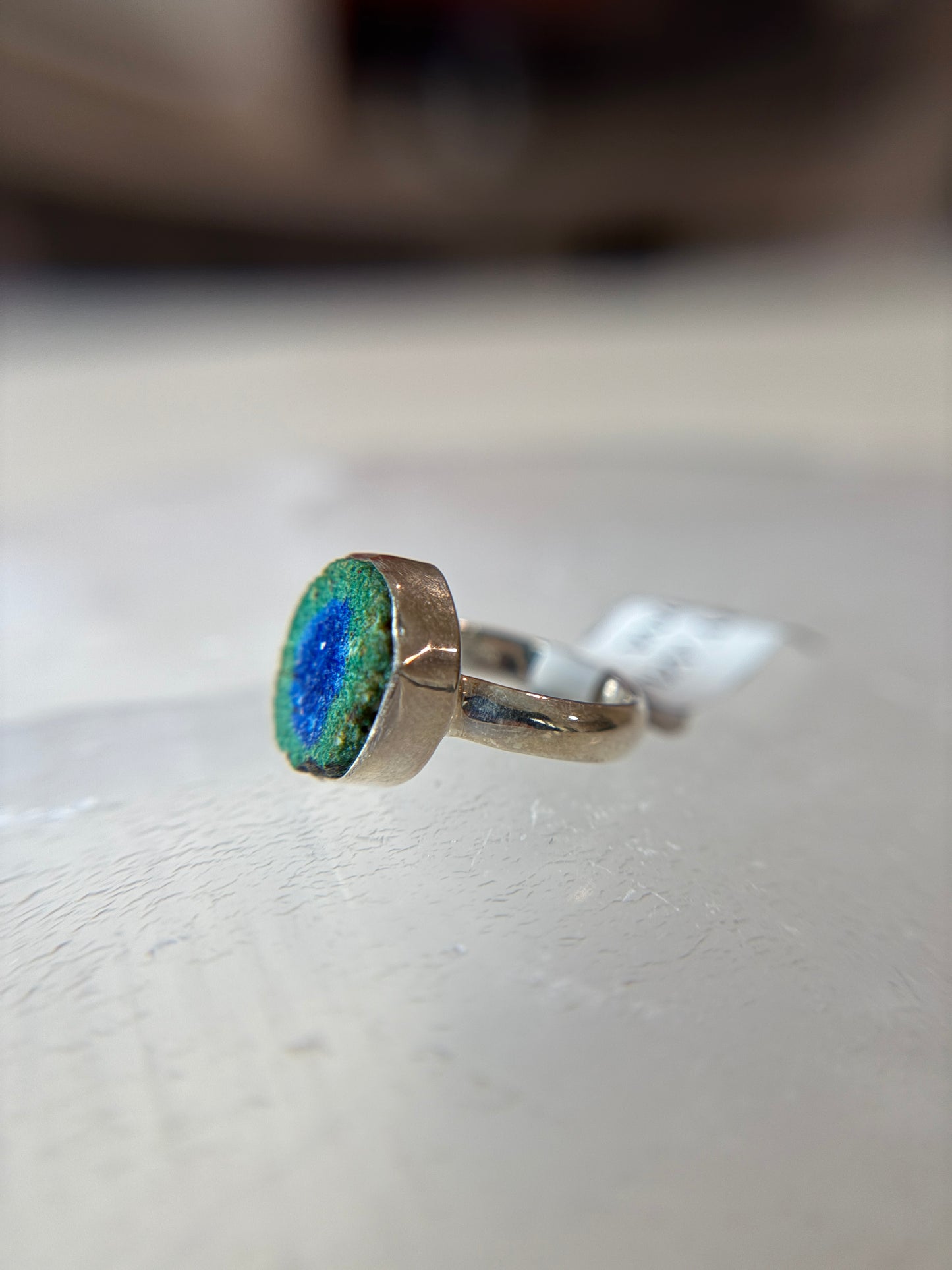 Blueberry Azurite Ring Size 5 Sterling Silver