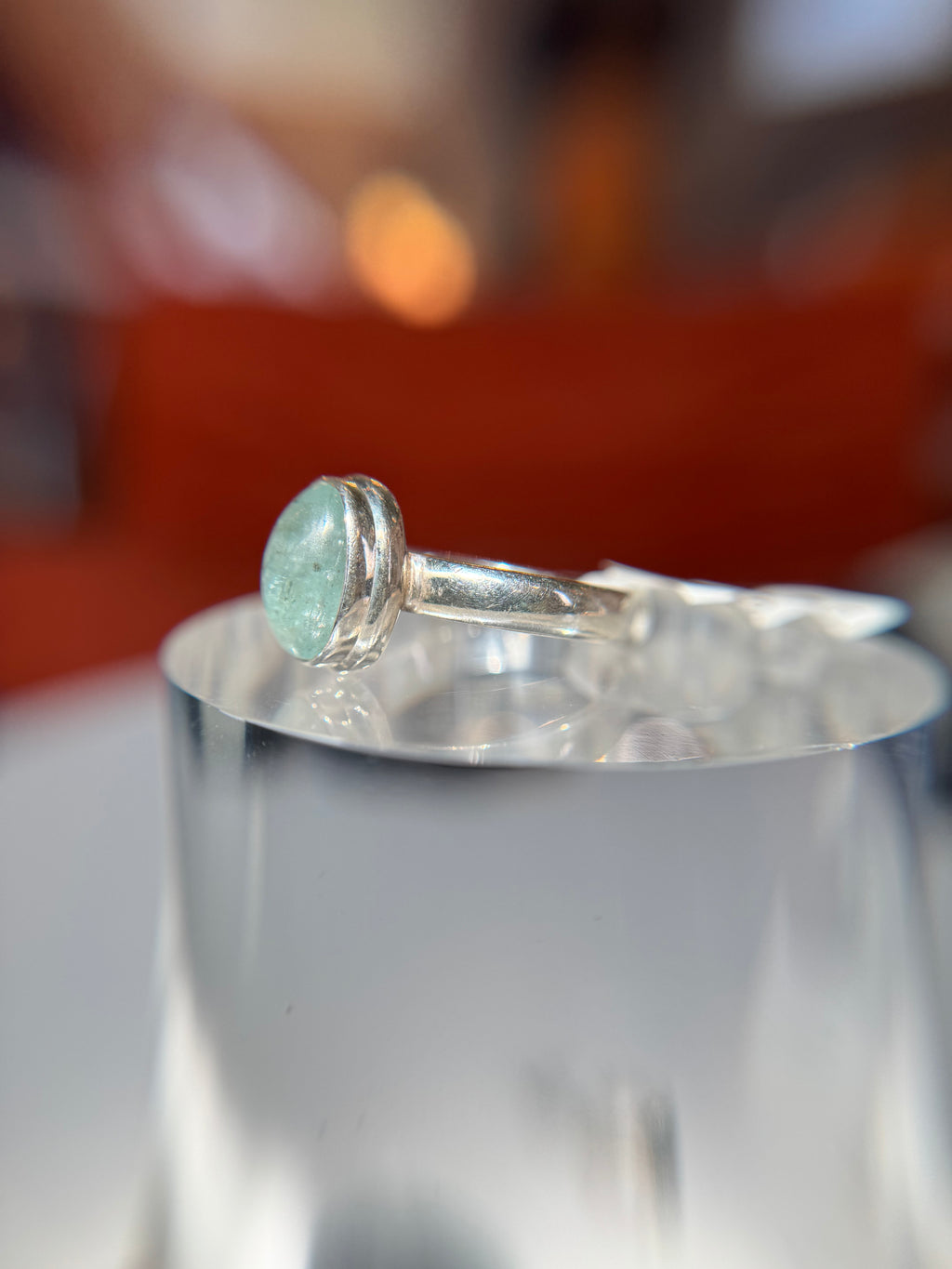 Aqua Kyanite Ring Size 8