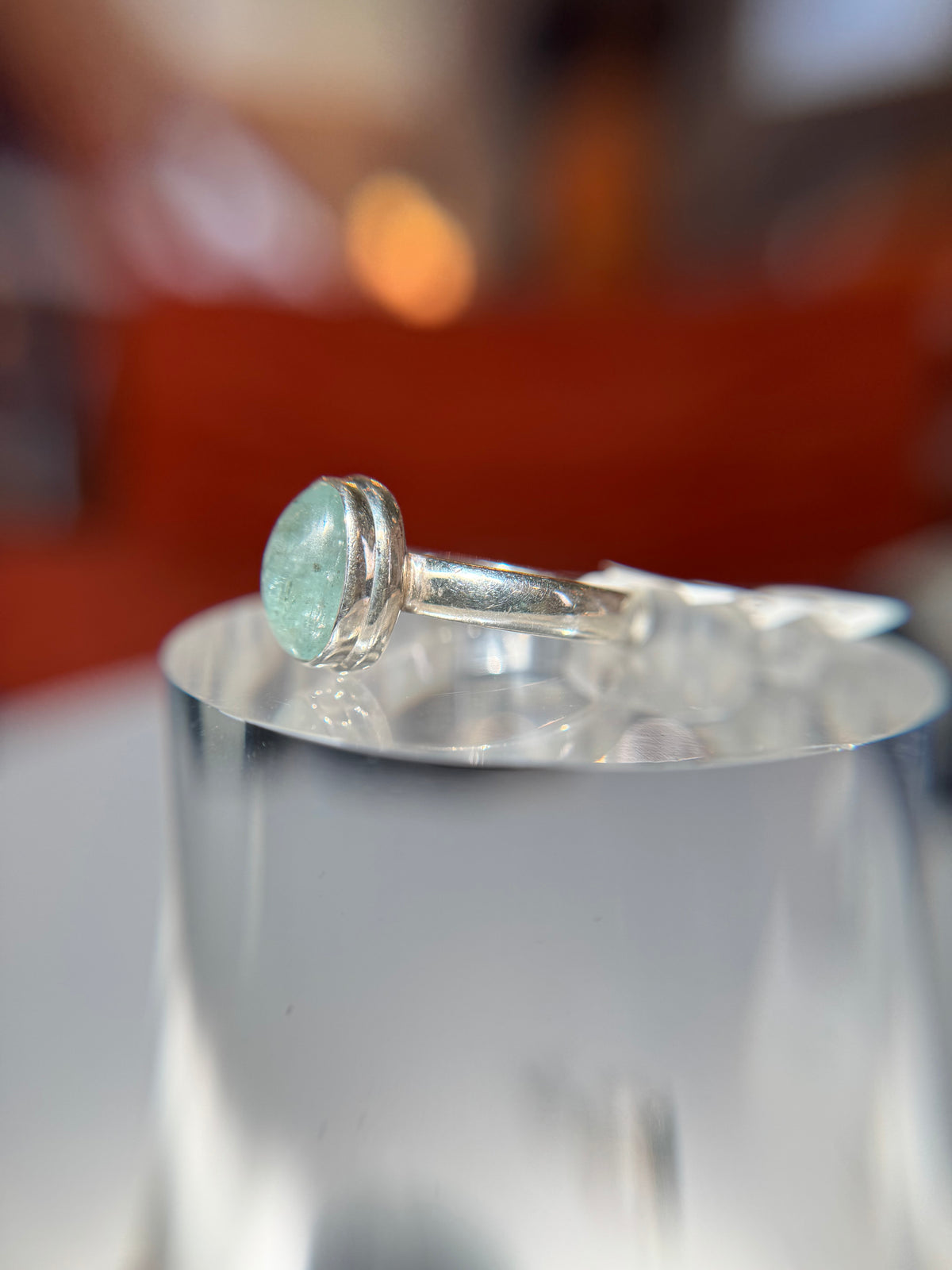 Aqua Kyanite Ring Size 8