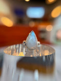 Blue Flash Moonstone Ring Size 6