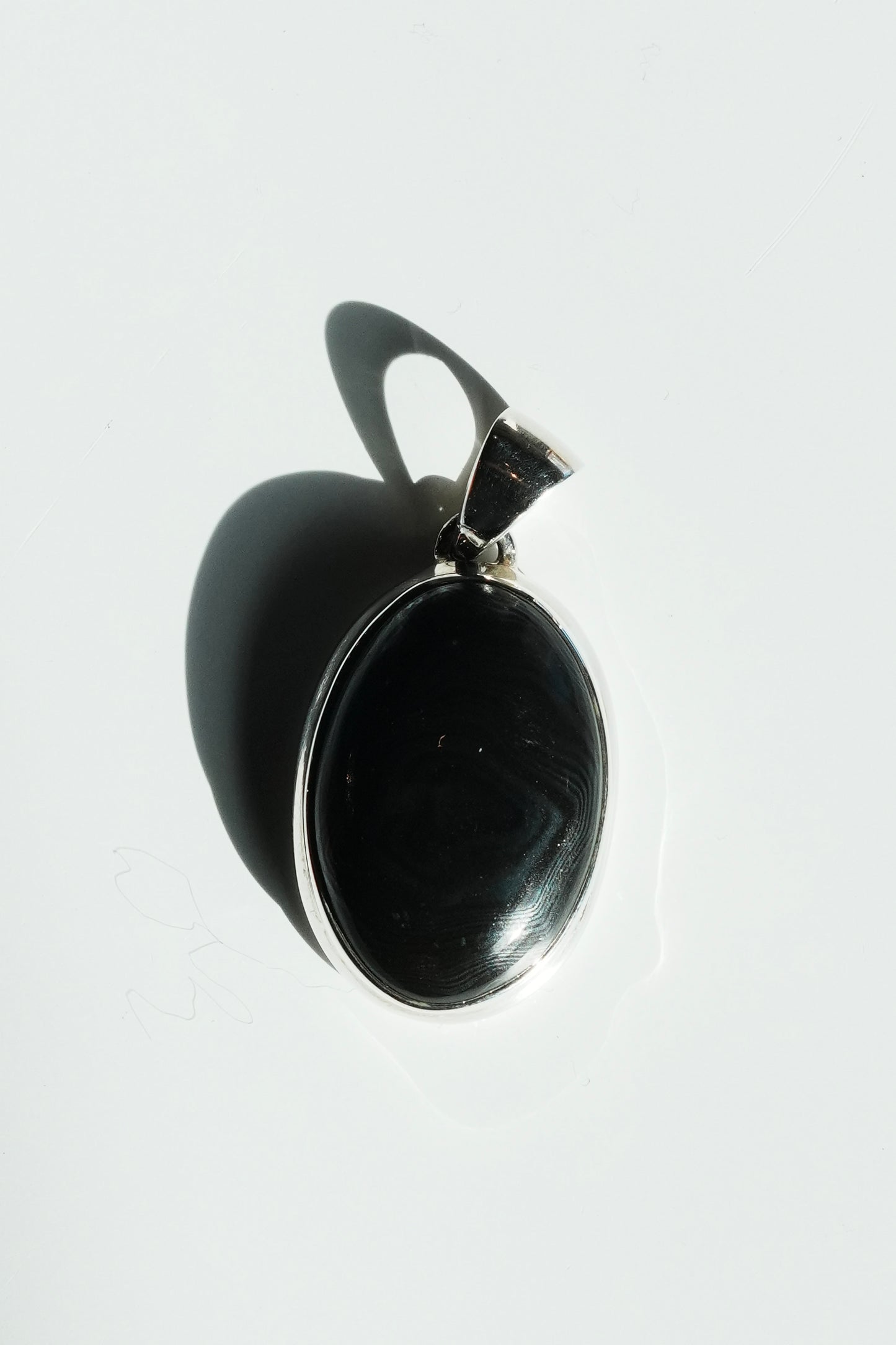 PSILOMELANE STERLING SILVER PENDANT