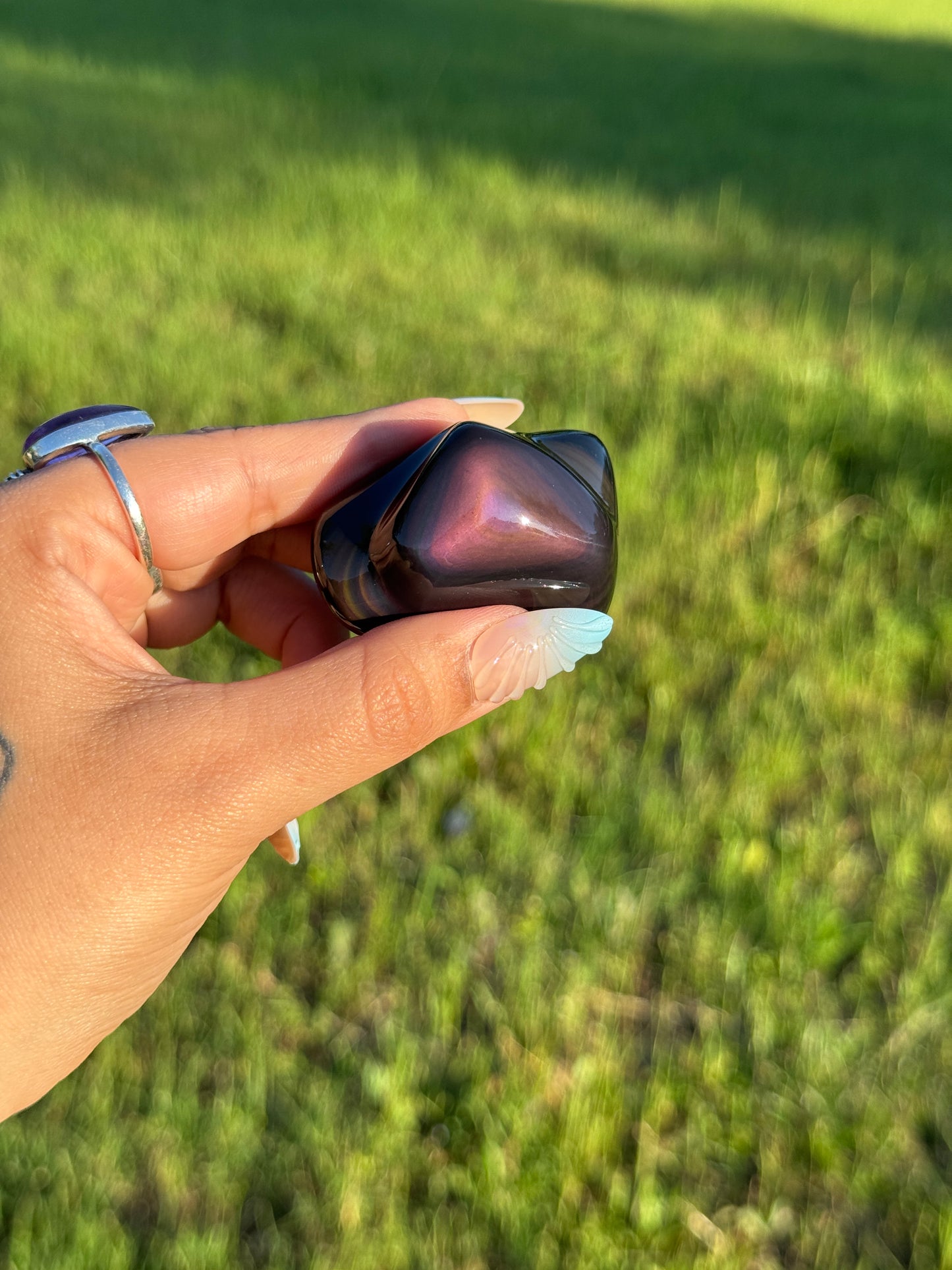 High Grade Rainbow Obsidian Polished Freeform 📍 Mexico
