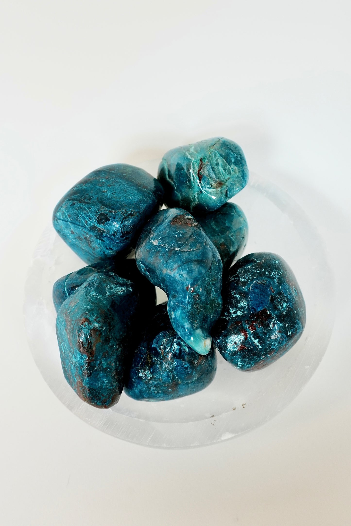 High Grade Shattuckite Tumbled