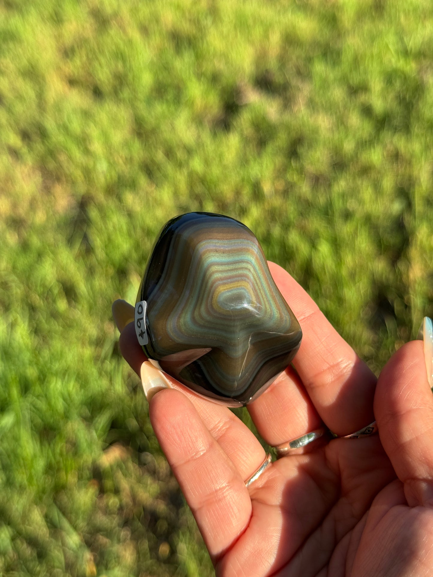 High Grade Rainbow Obsidian Polished Freeform from Mexico | RO-7