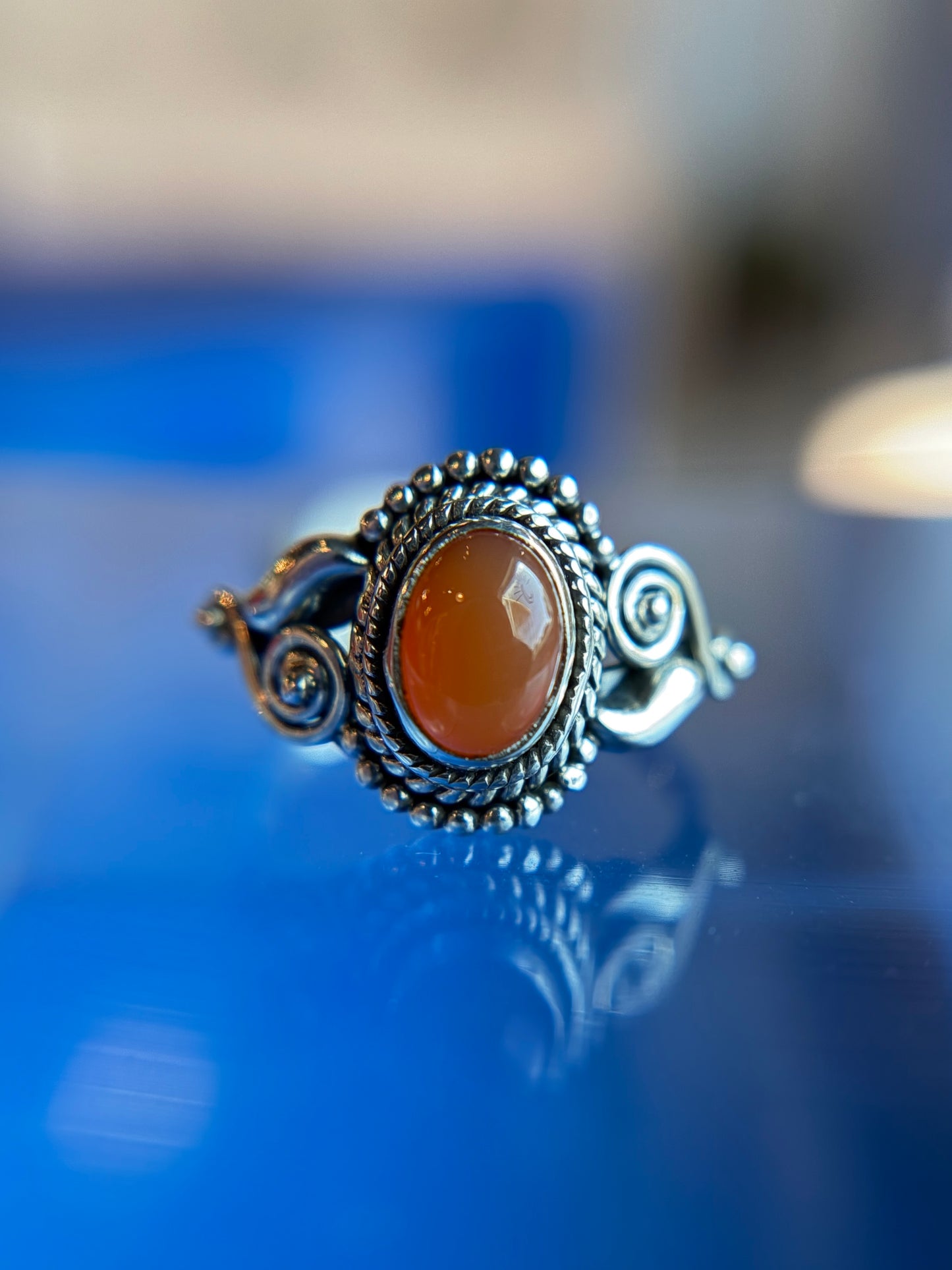 Carnelian Ring Sterling Silver