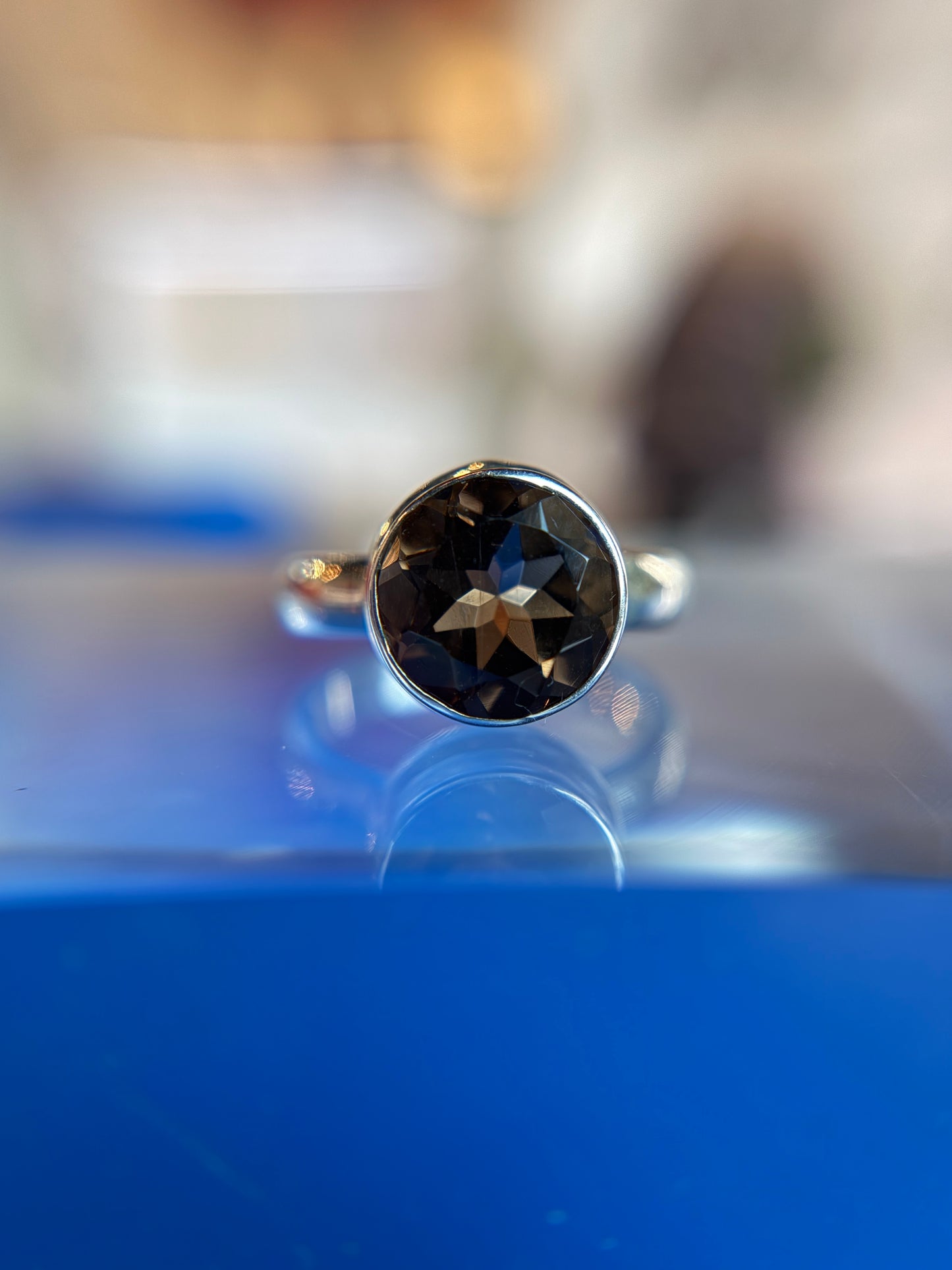 Smoky Quartz Ring Sterling Silver