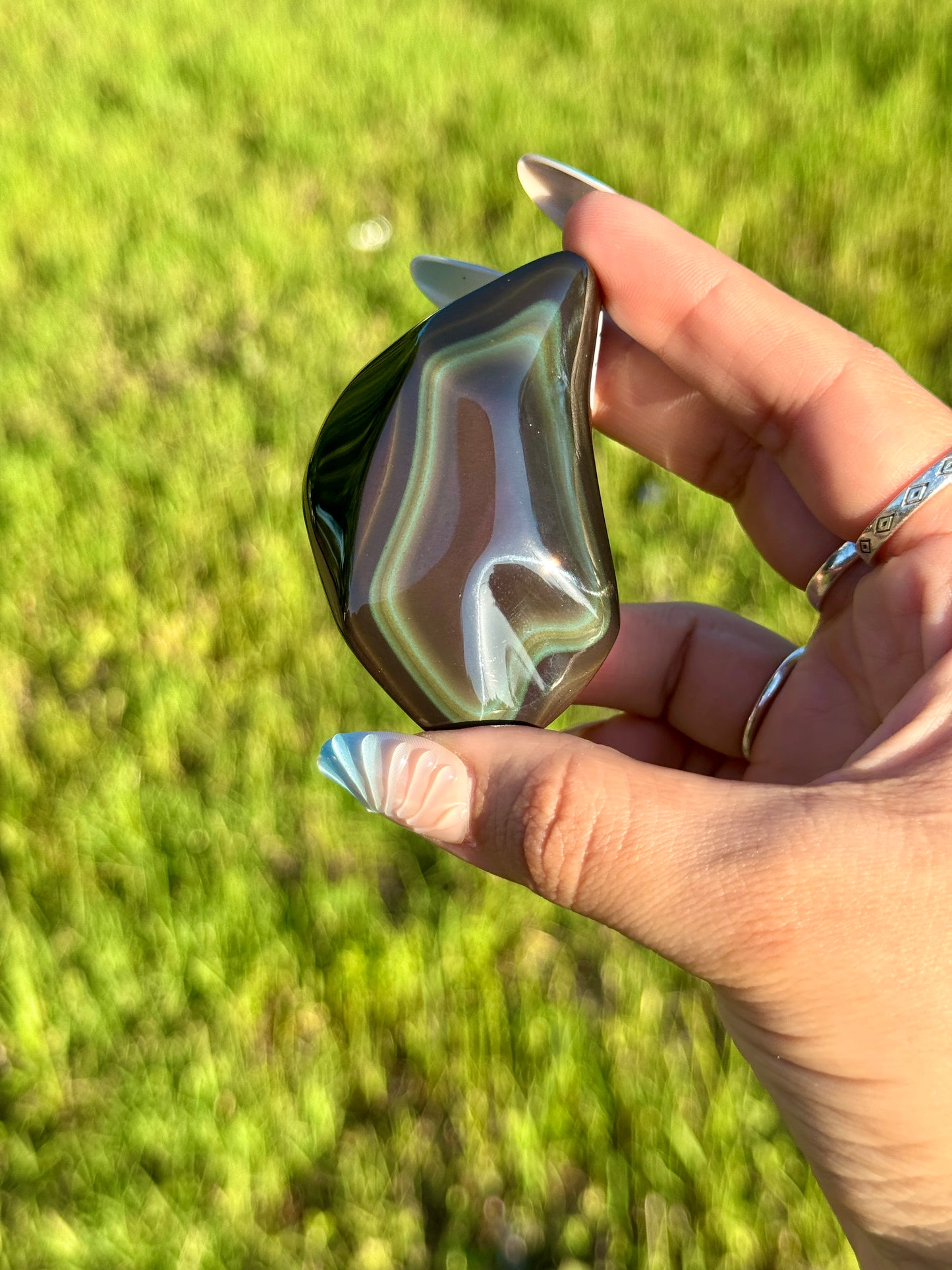 High Grade Rainbow Obsidian Freeform 📍 Mexico | RO-5