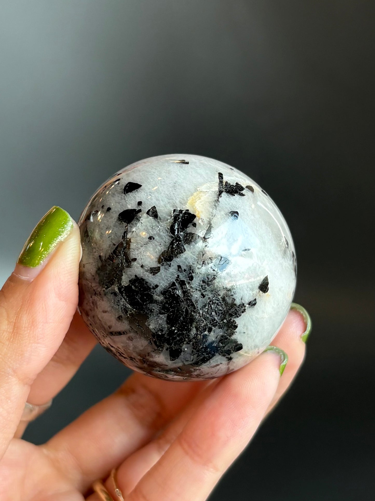Black Tourmaline in Quartz Sphere