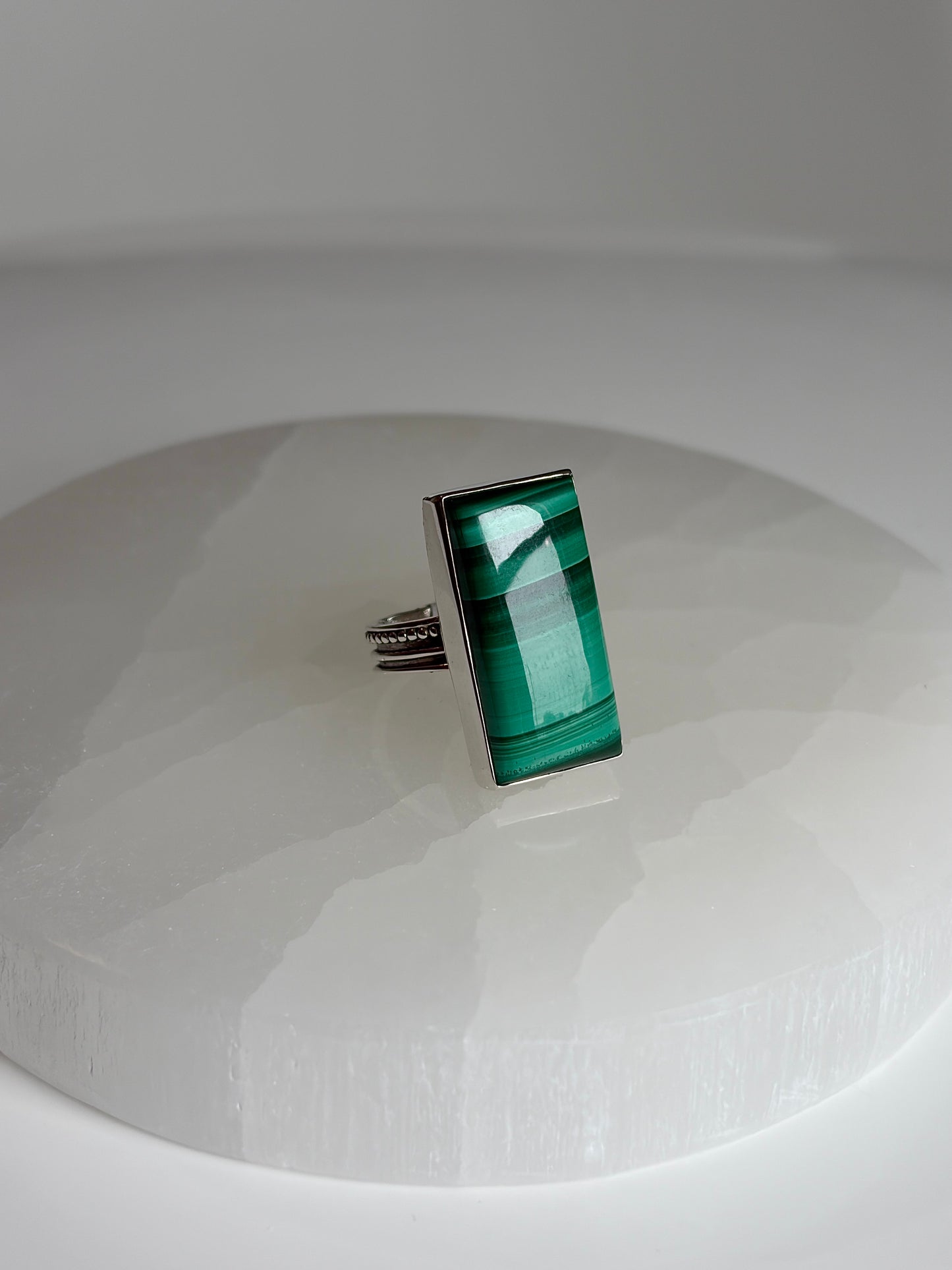 Malachite Ring Size 7