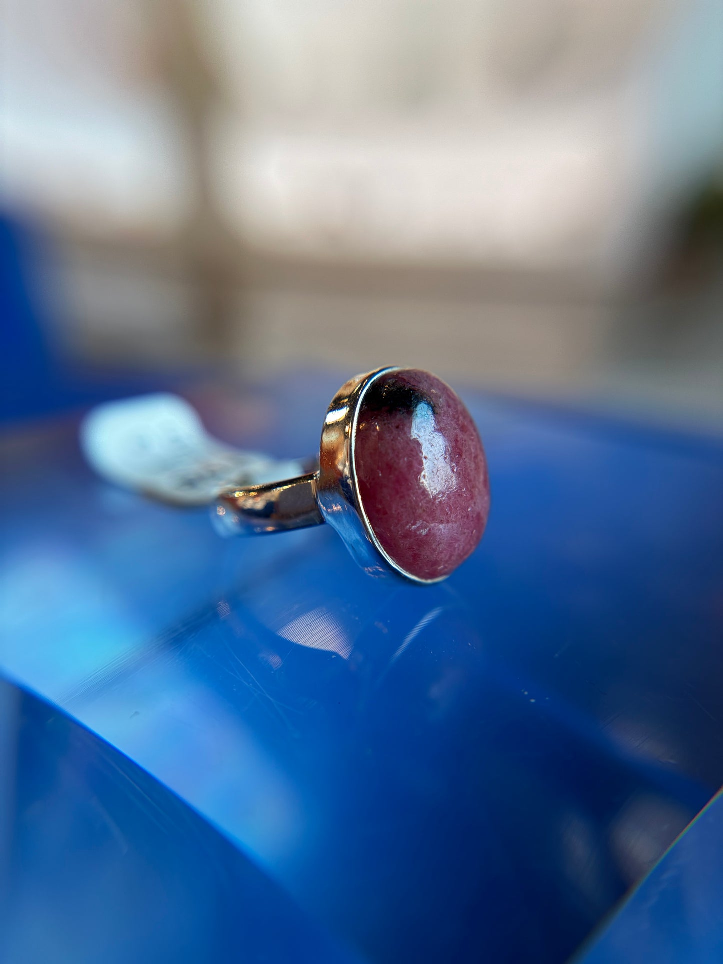 Rhodonite Ring Size 5 Sterling Silver