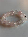 Rose Quartz Bracelet 12mm Sterling Silver