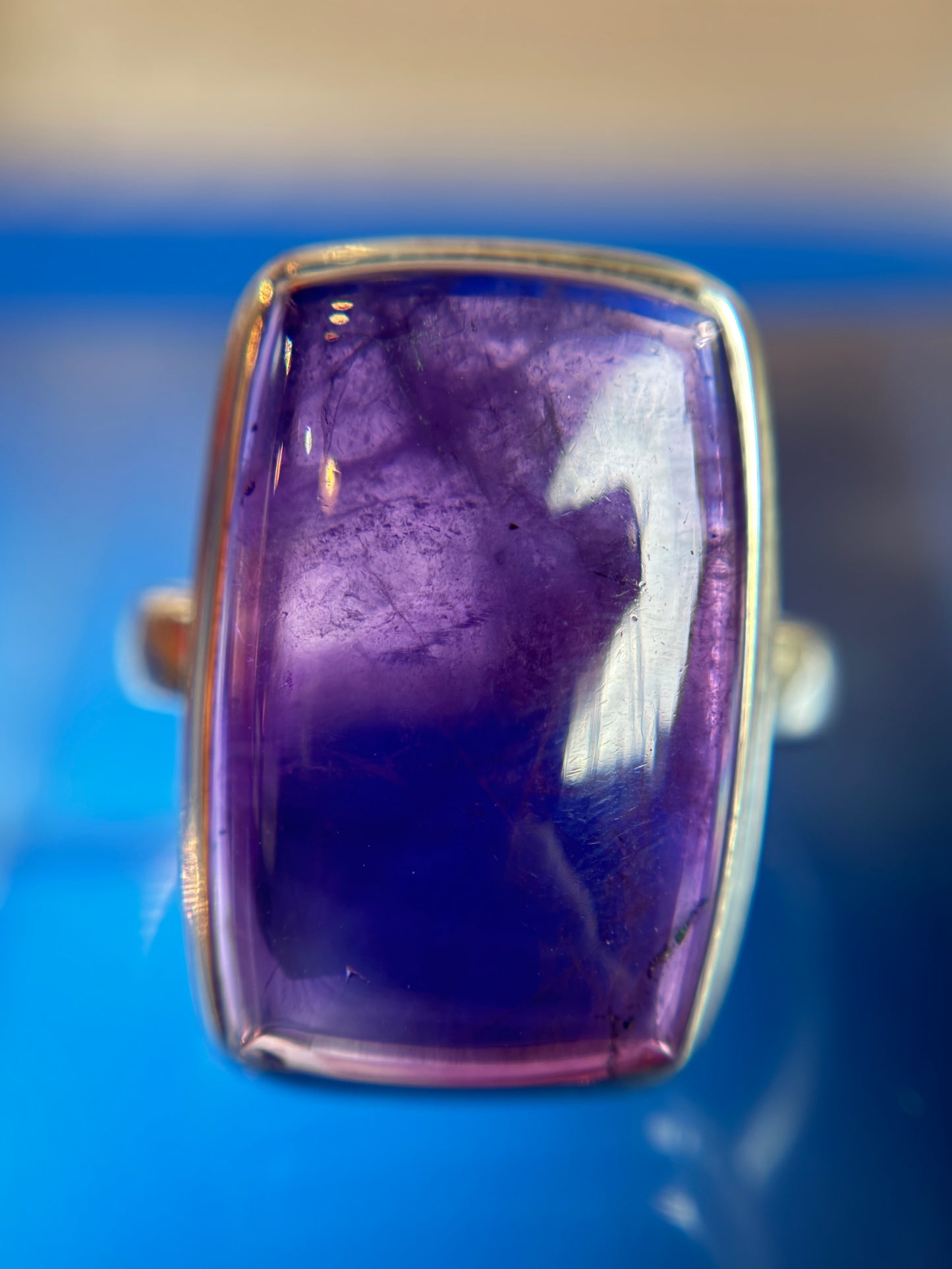 Amethyst Ring Size 12 Sterling Silver