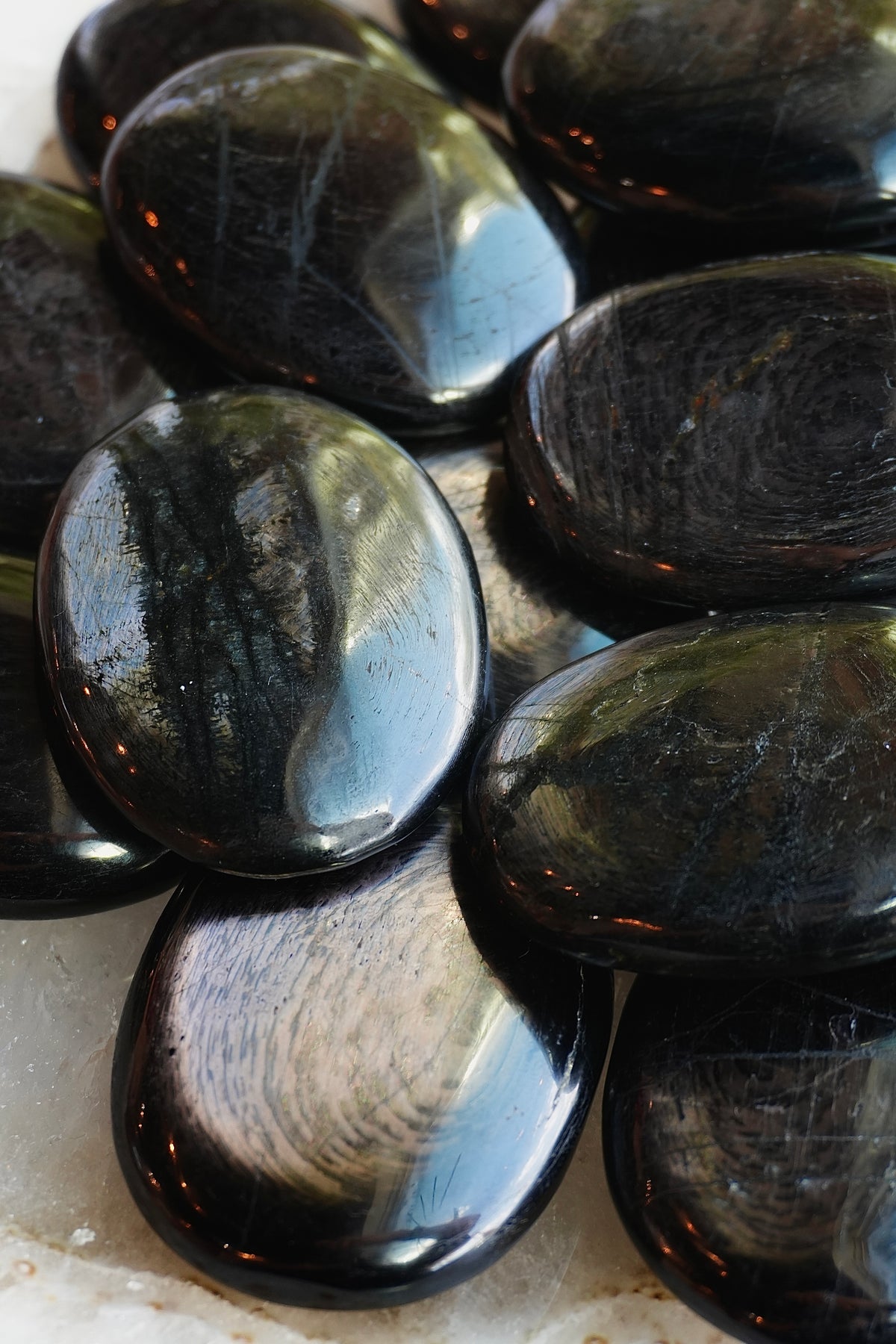 Hypersthene Palm Stones