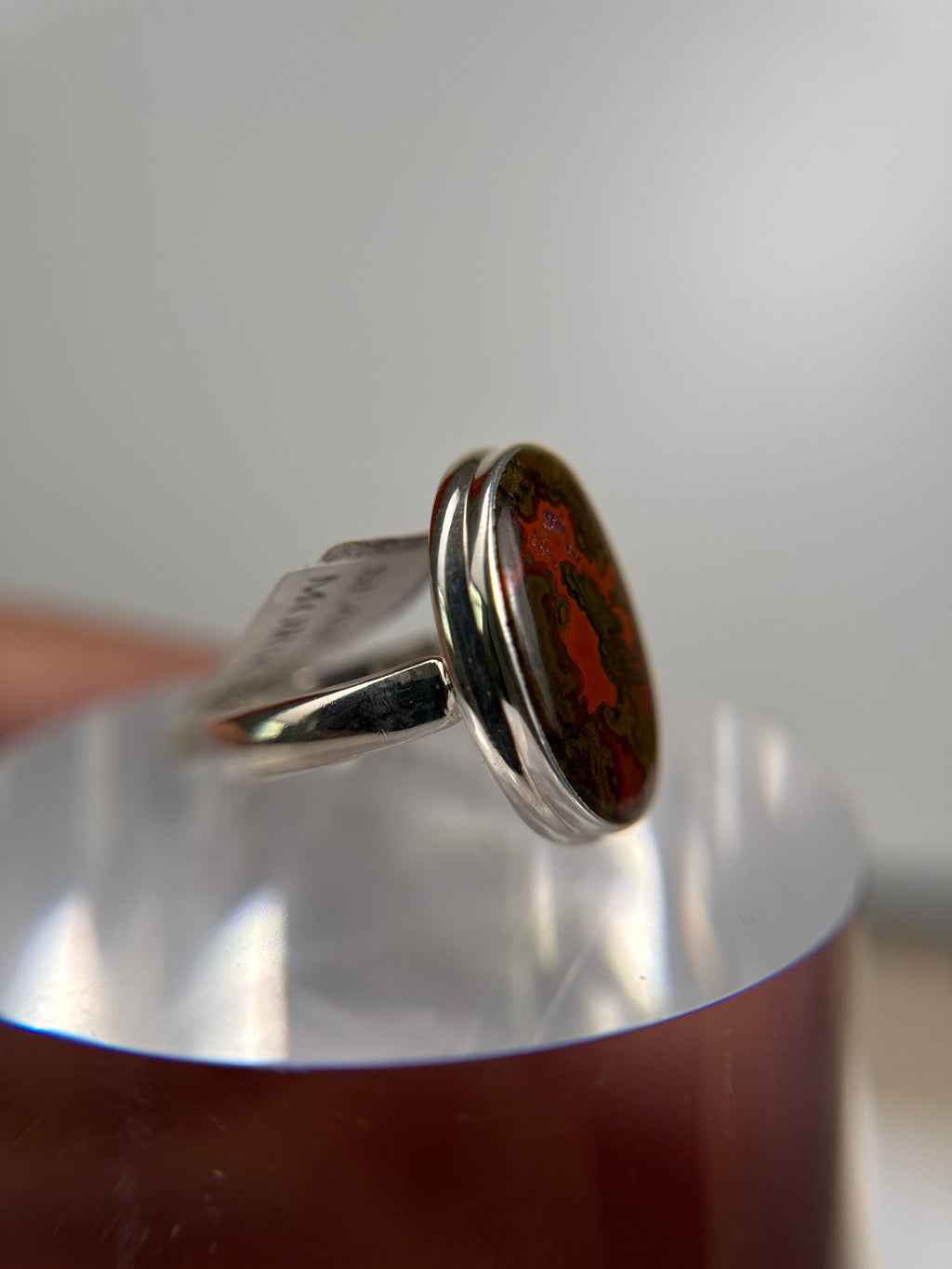 Seam Agate Ring Size 9