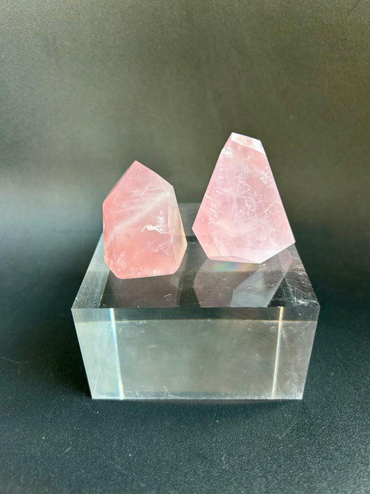 Mini Rose Quartz Tower- MRT2