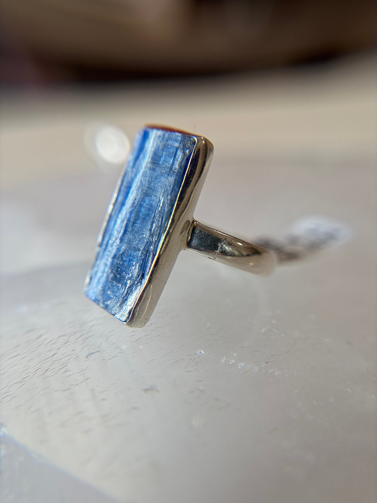 Blue Kyanite Ring Sterling Silver