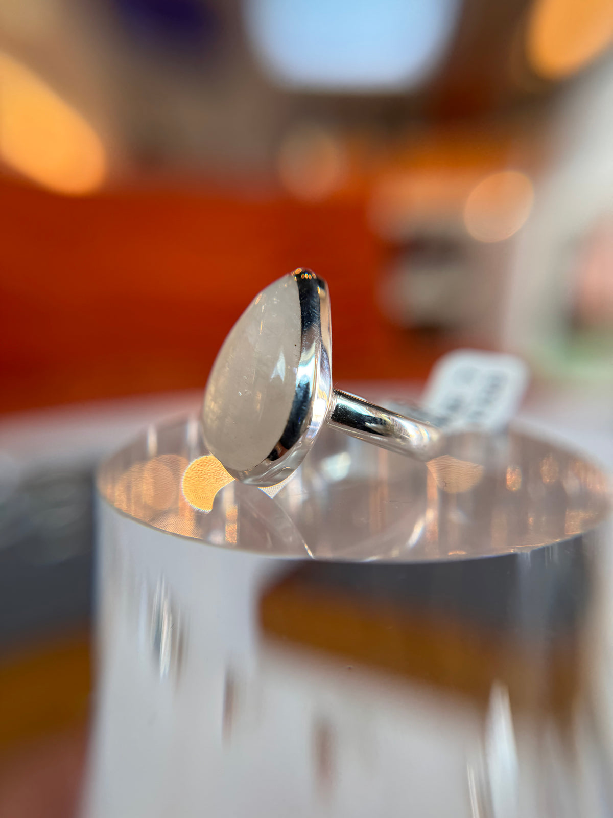 Blue Flash Moonstone Ring Size 7