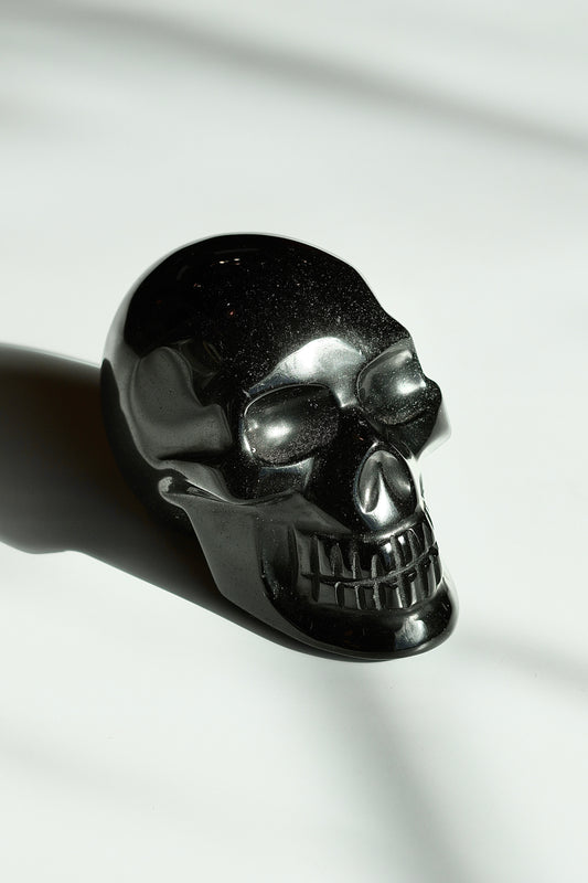 Gold Sheen Obsidian Skull
